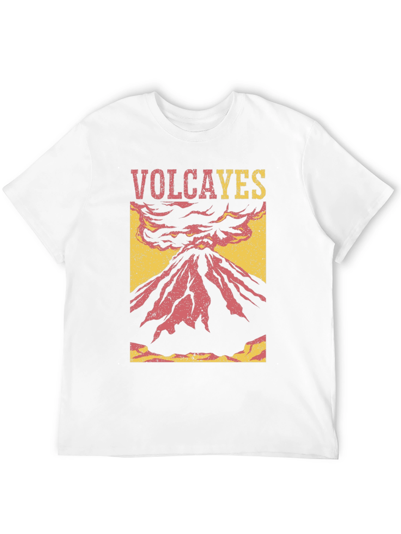 Volcano Graphic Tee - Distressed Style