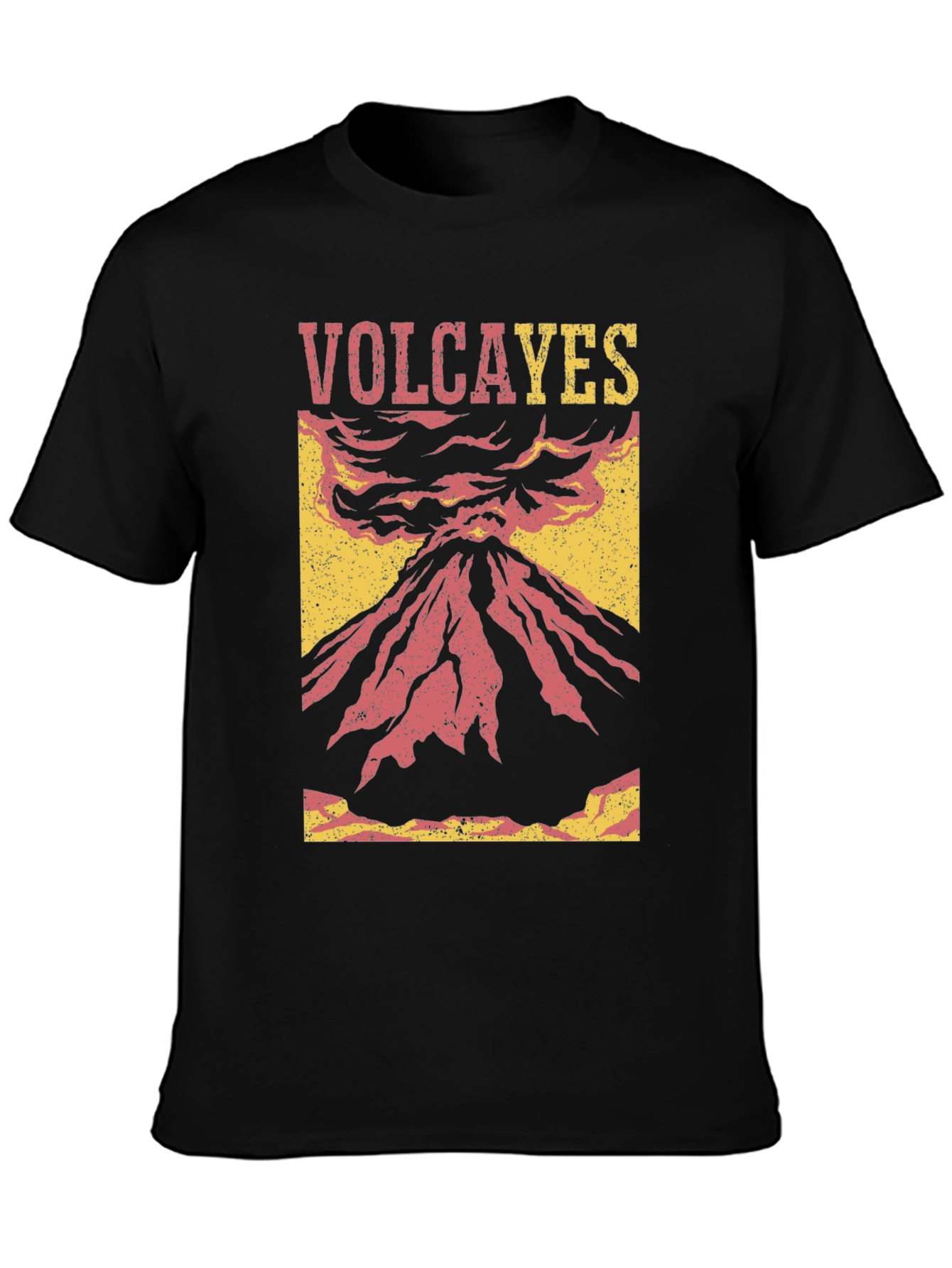Volcano Graphic Tee - Distressed Style