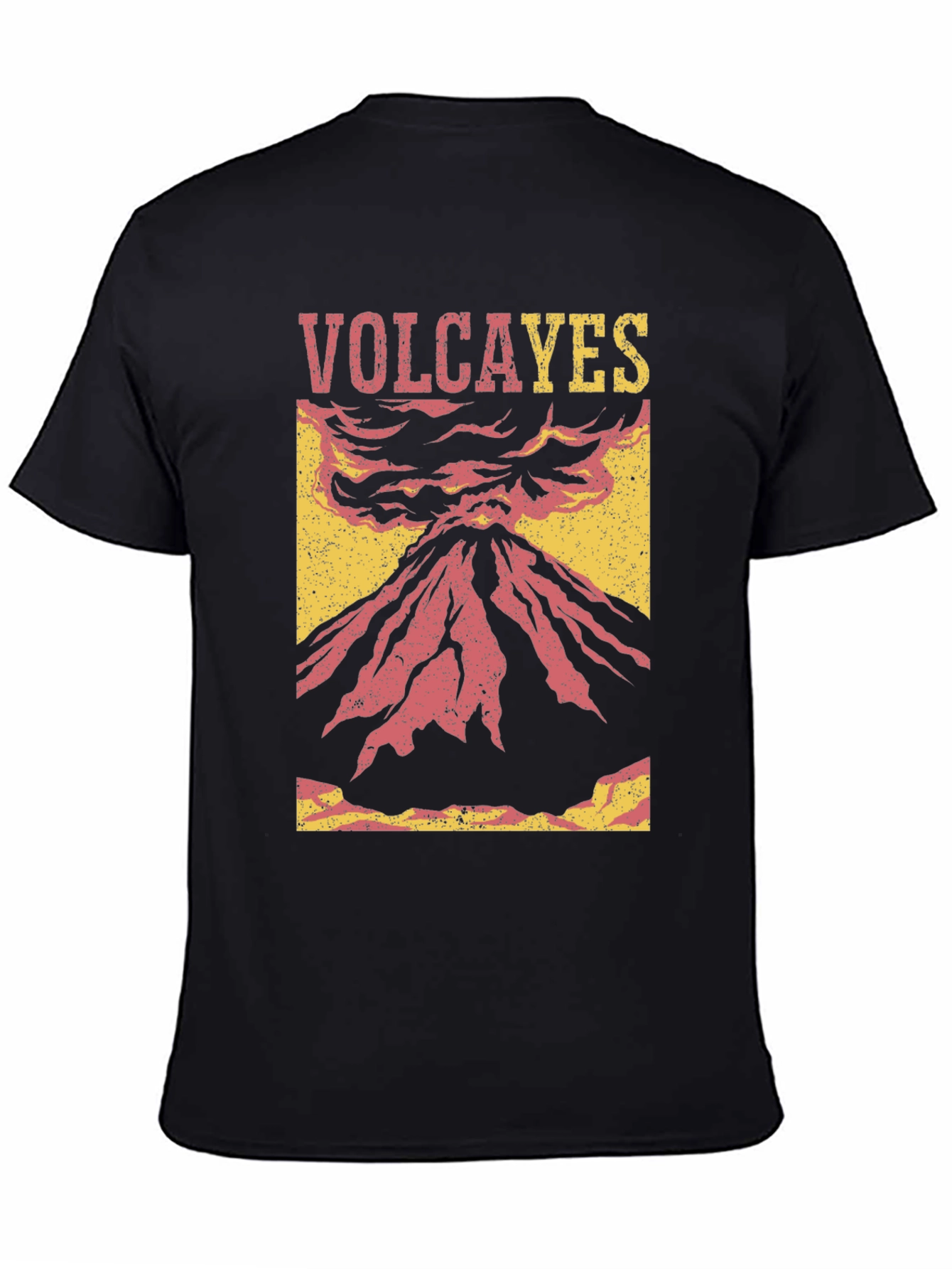 Volcano Graphic Tee - Distressed Style