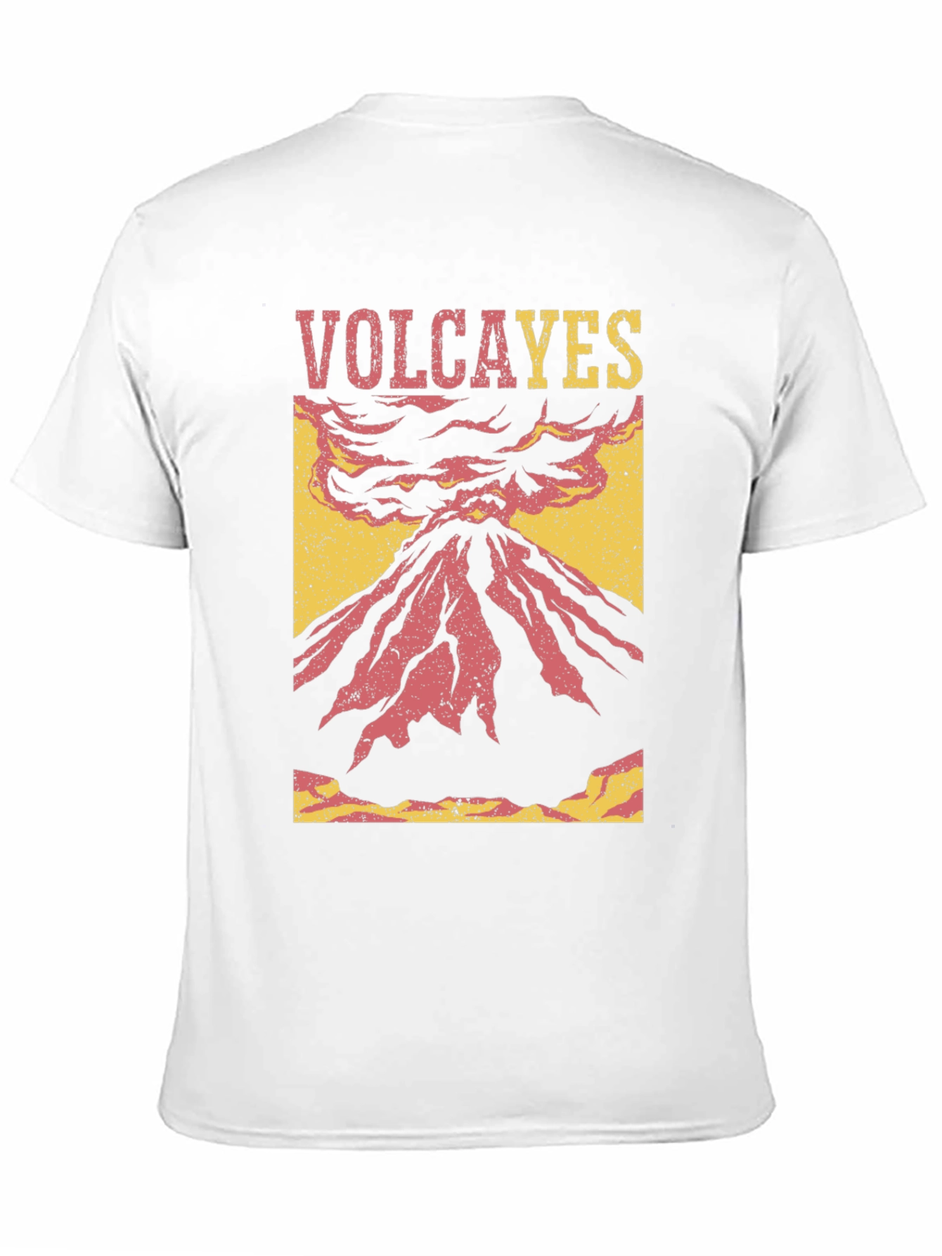 Volcano Graphic Tee - Distressed Style