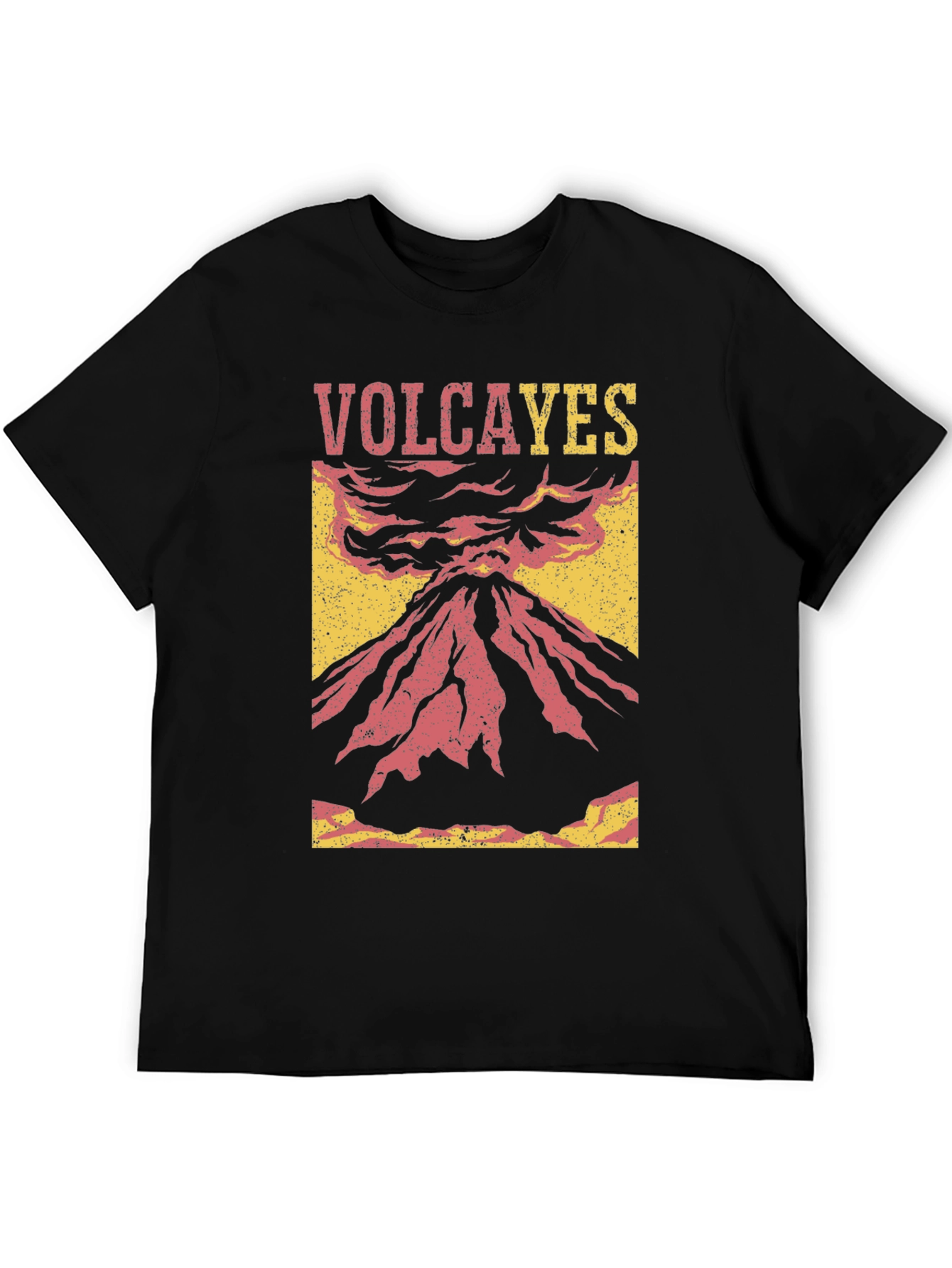 Volcano Graphic Tee - Distressed Style