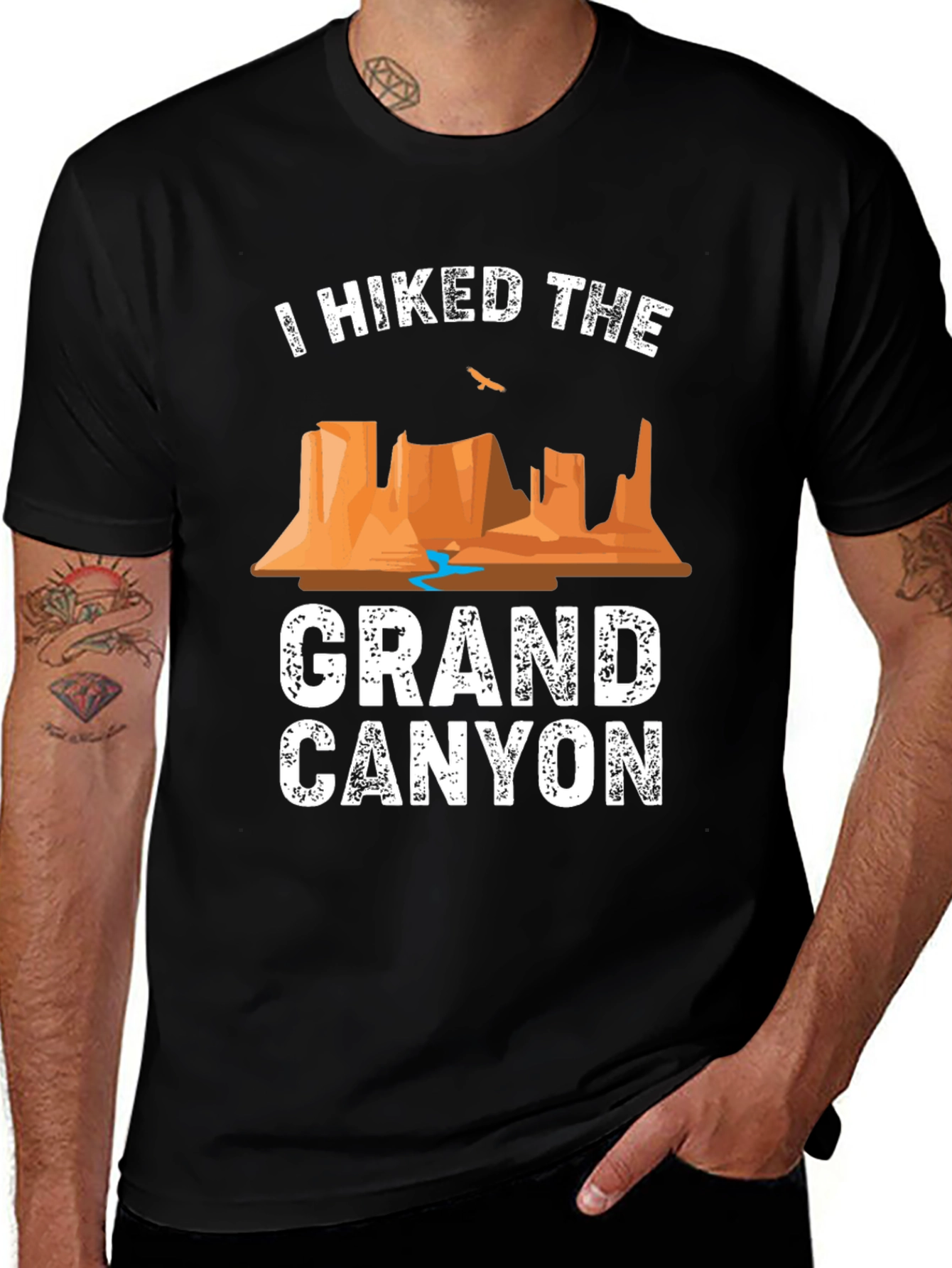 Grand Canyon Hiker Graphic Tee - Black