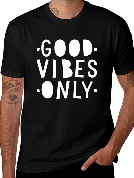 Good Vibes Only Black Graphic T-Shirt