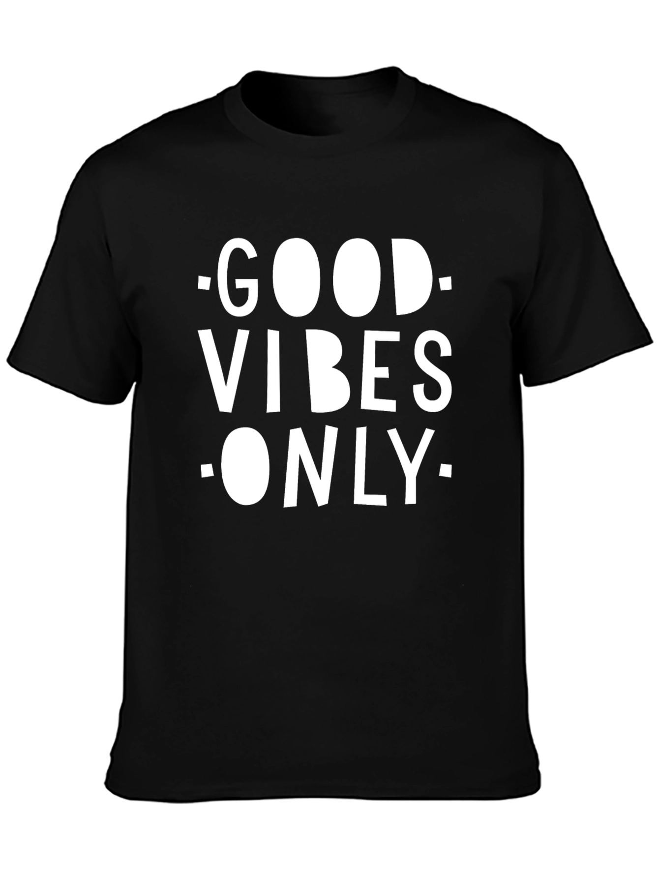 Good Vibes Only Black Graphic T-Shirt