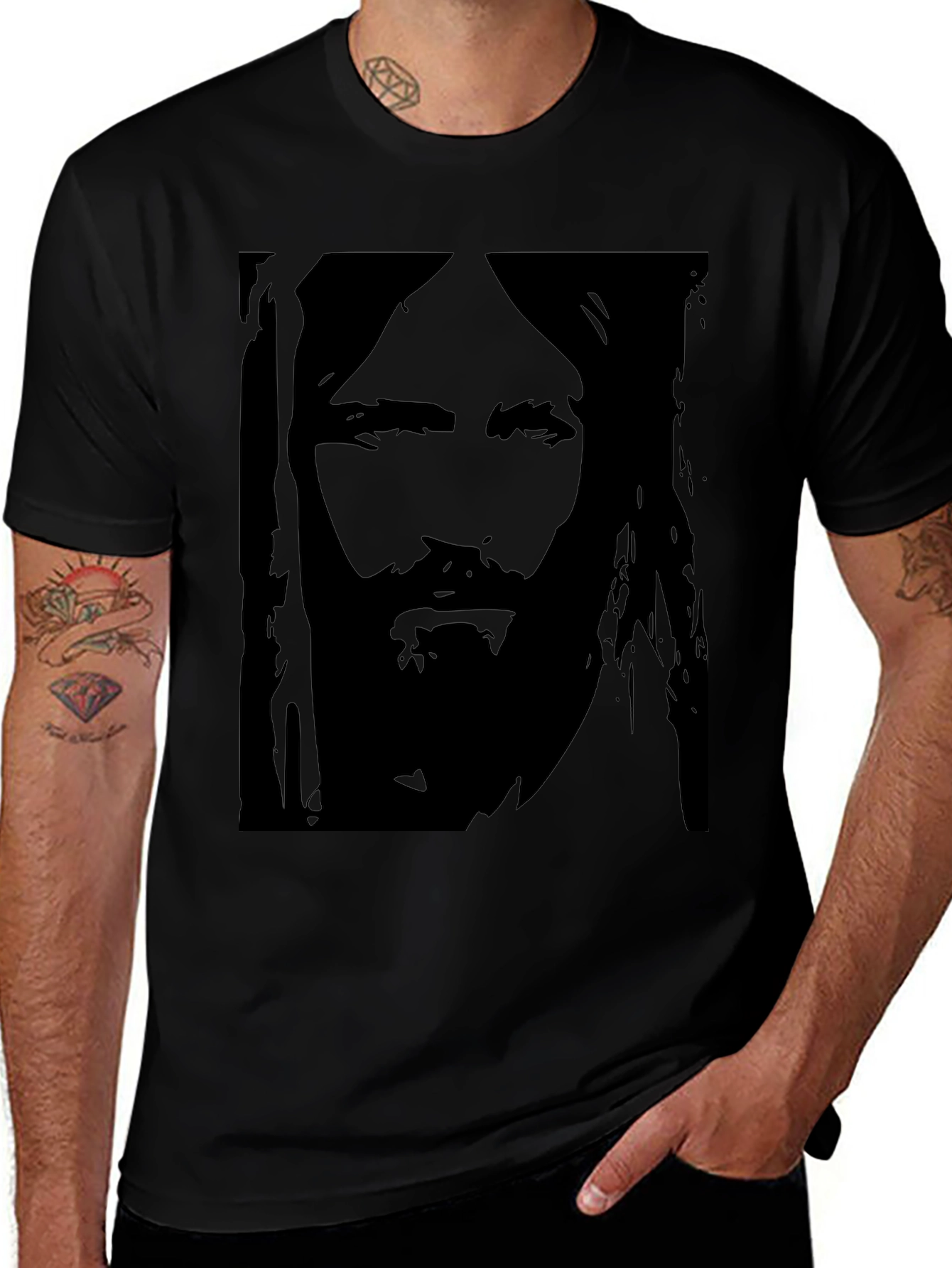 Jesus Silhouette Black T-Shirt