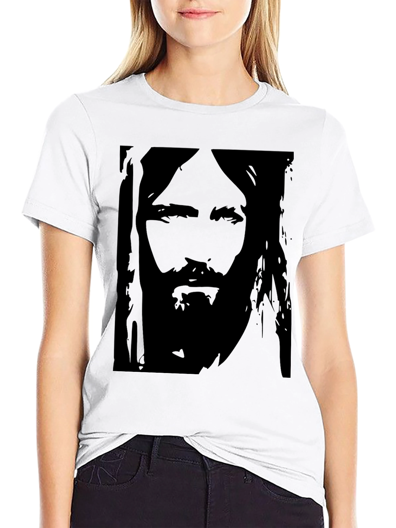Jesus Silhouette Black T-Shirt