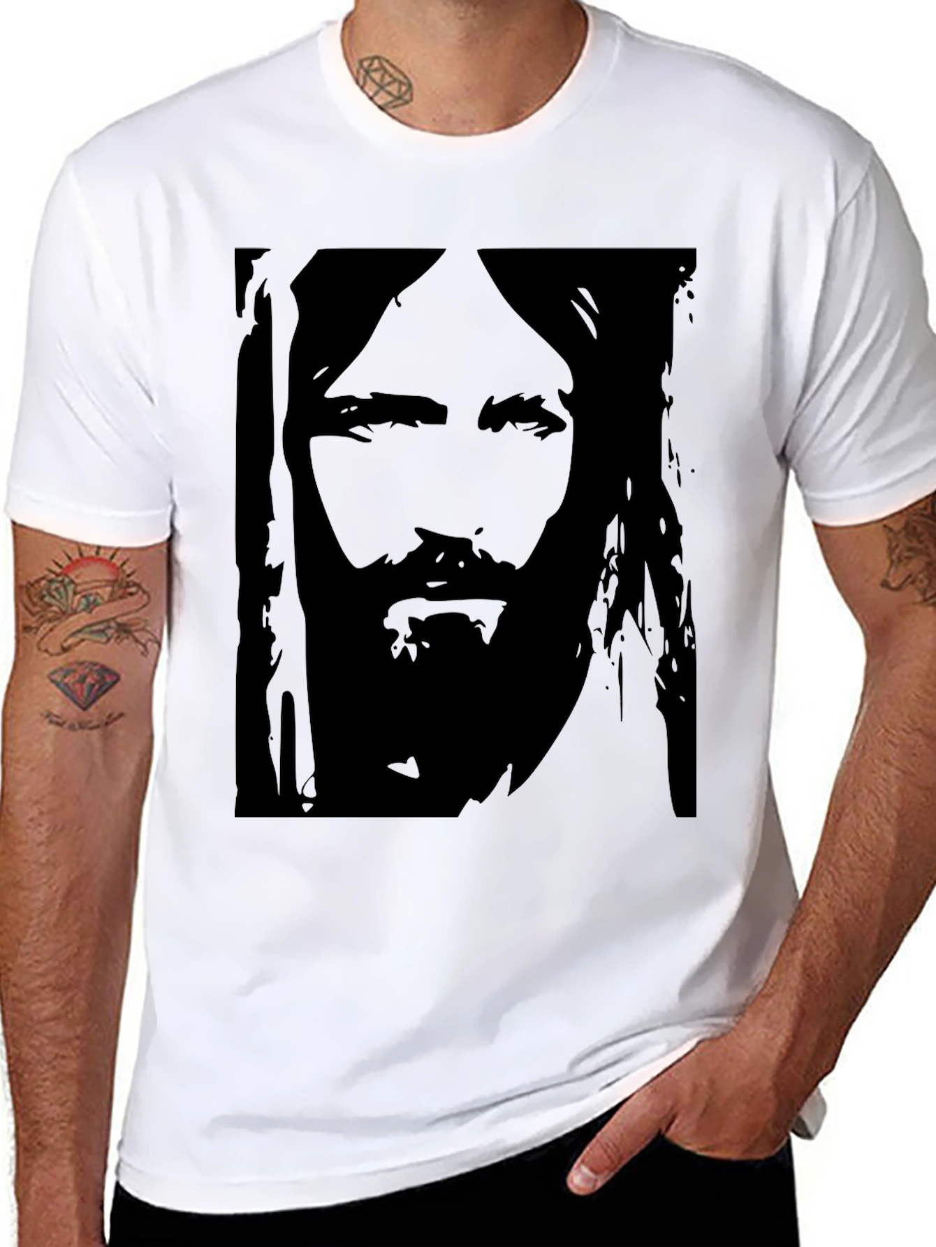 Jesus Silhouette Black T-Shirt