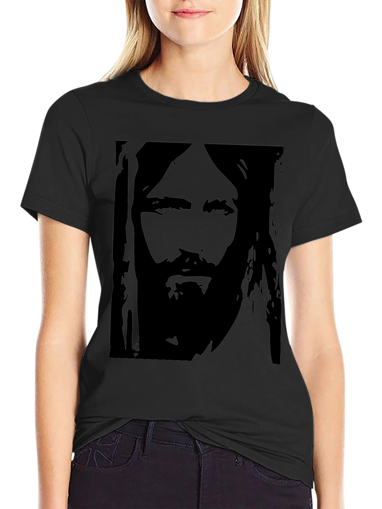 Jesus Silhouette Black T-Shirt