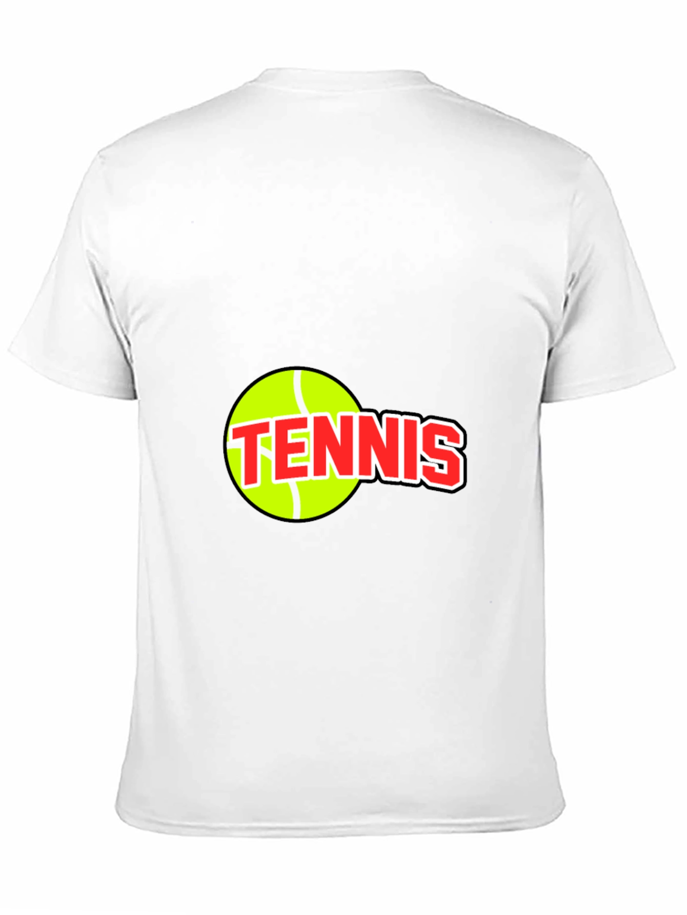 Tennis Ball Graphic Tee - Black Cotton T-Shirt