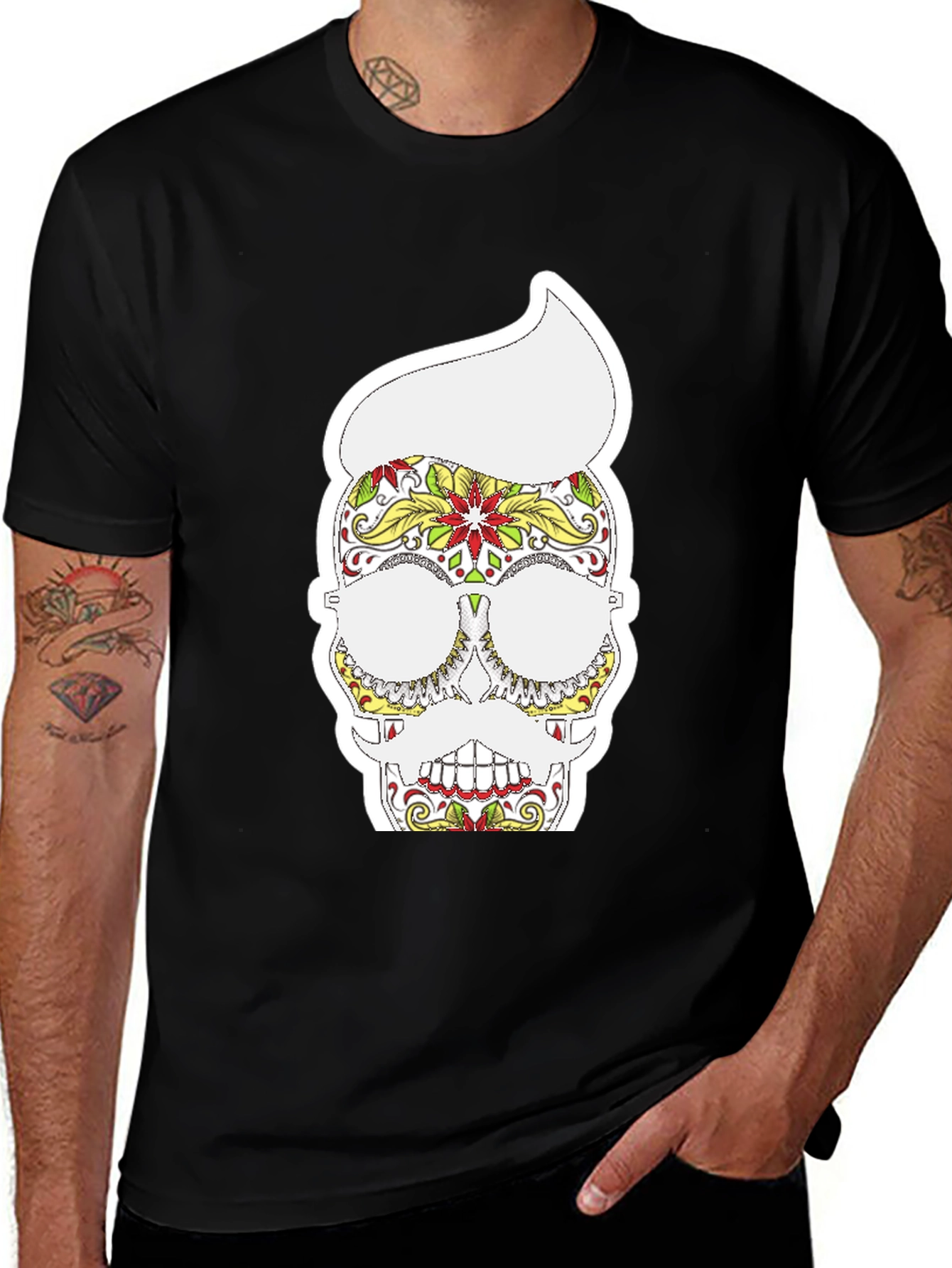 Sugar Skull T-Shirt - Day of the Dead Style