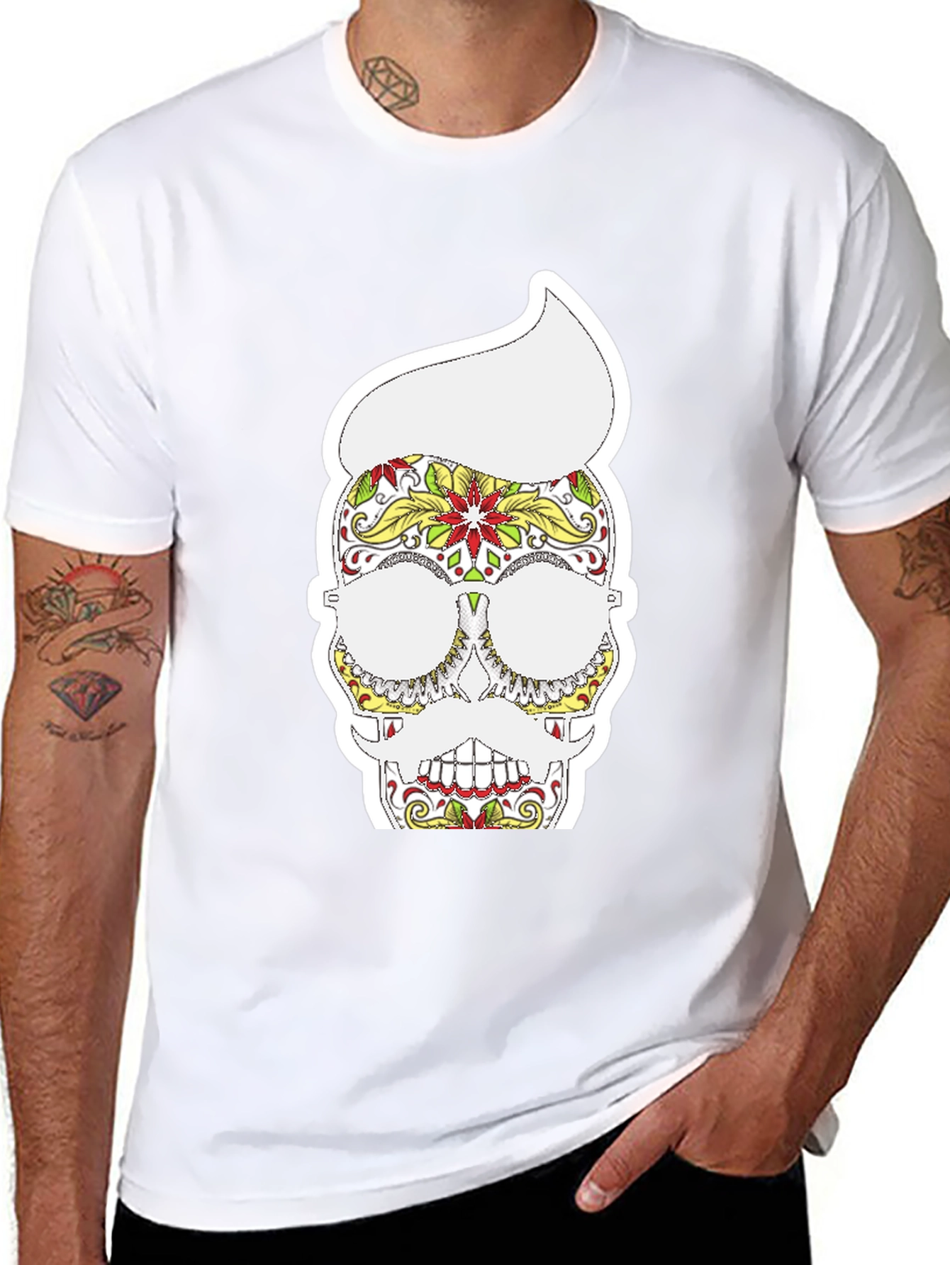 Sugar Skull T-Shirt - Day of the Dead Style