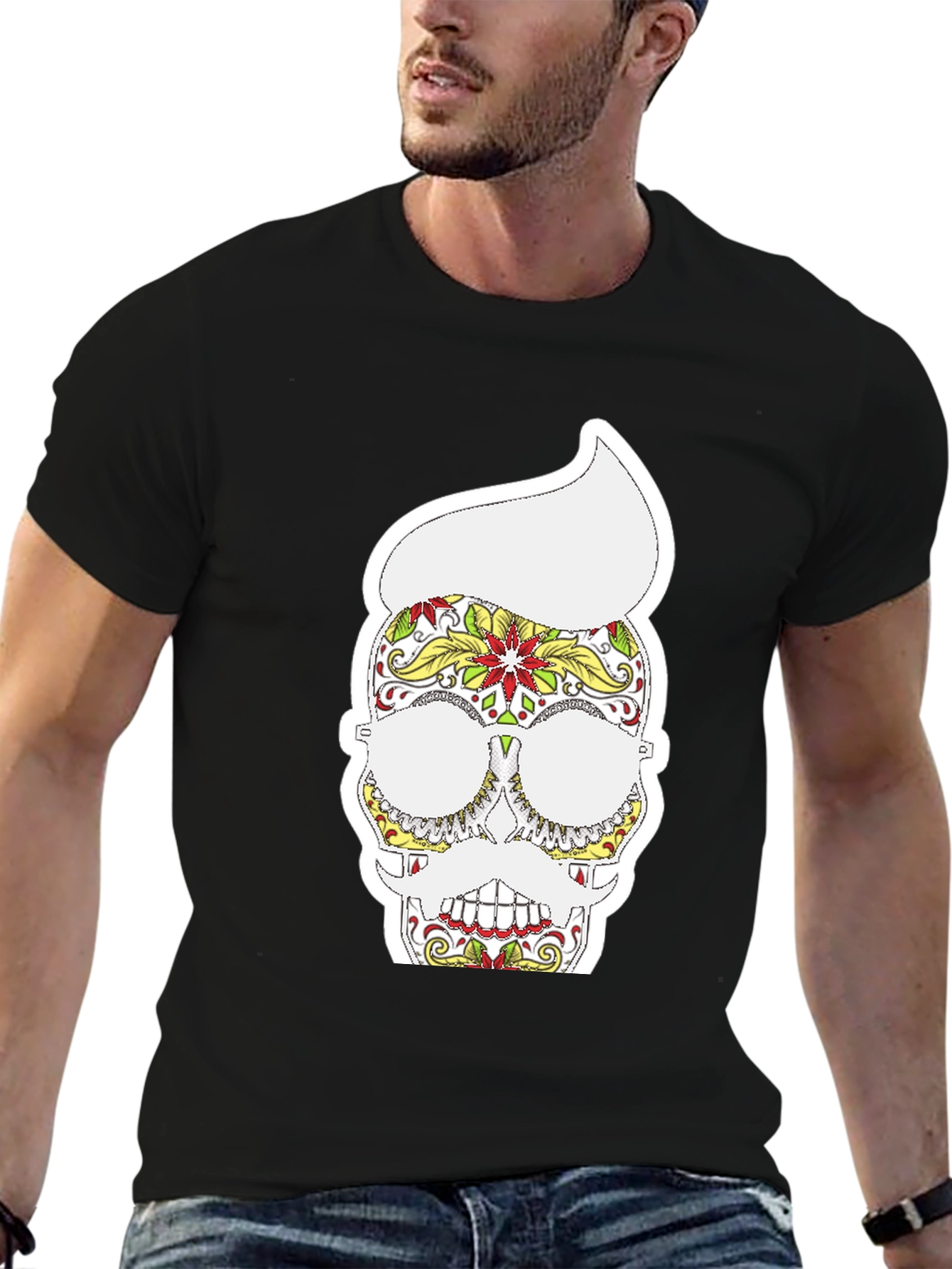 Sugar Skull T-Shirt - Day of the Dead Style