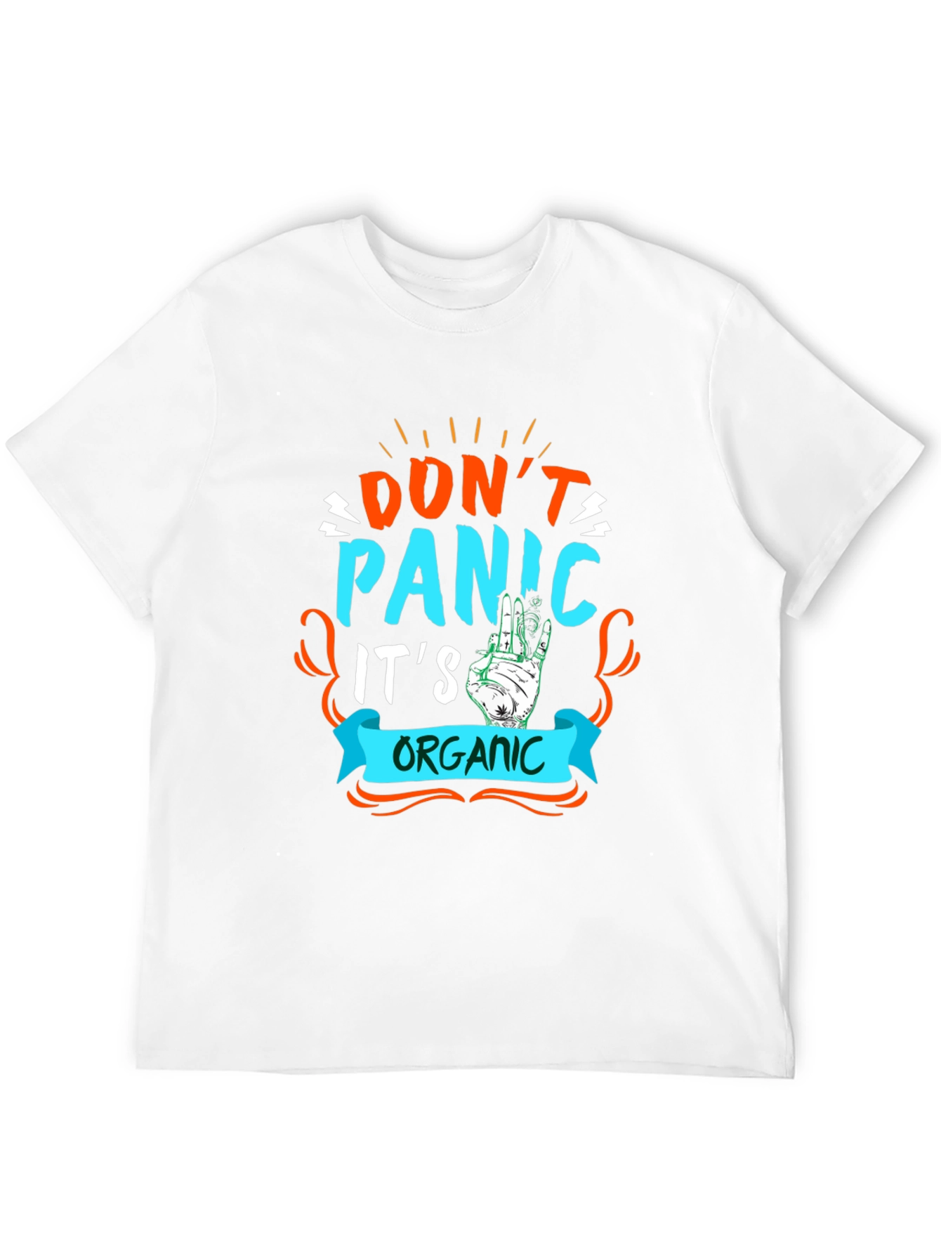 Dont Panic Its Organic Black T-Shirt