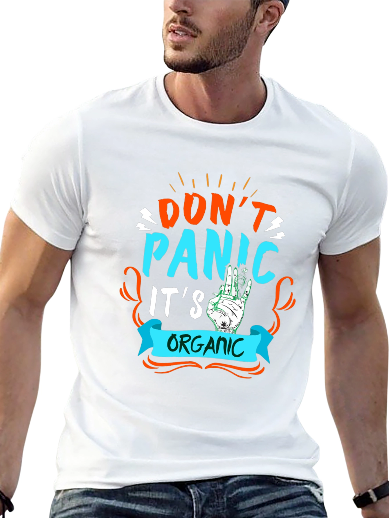 Dont Panic Its Organic Black T-Shirt