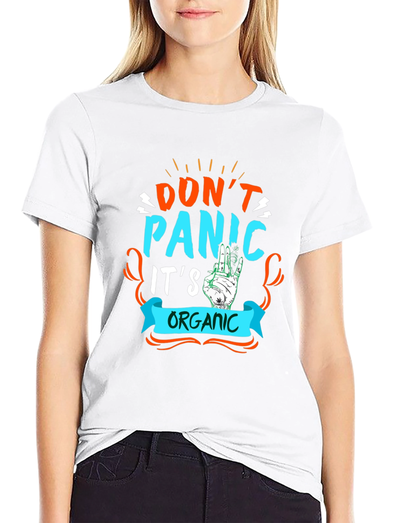 Dont Panic Its Organic Black T-Shirt