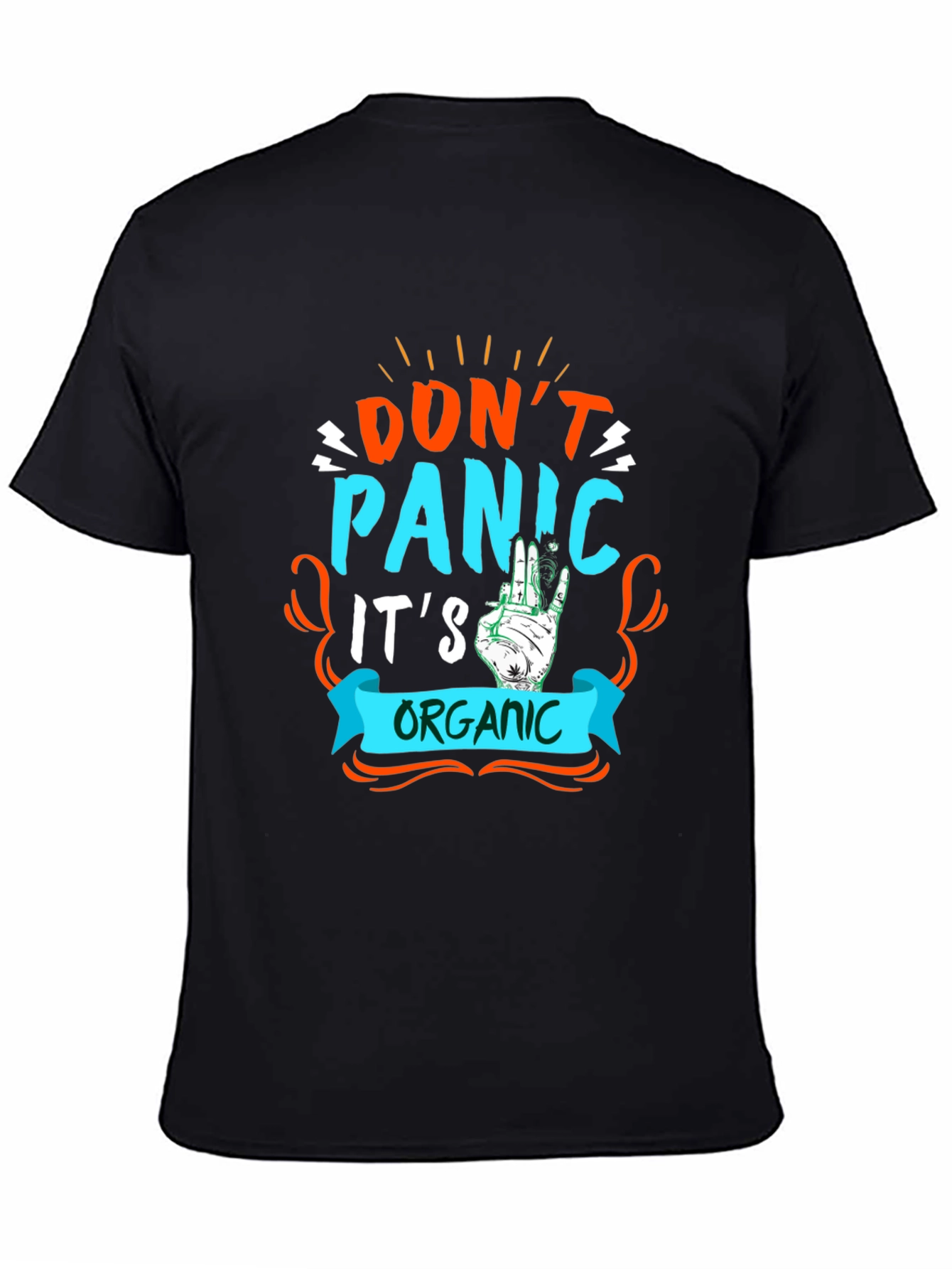 Dont Panic Its Organic Black T-Shirt