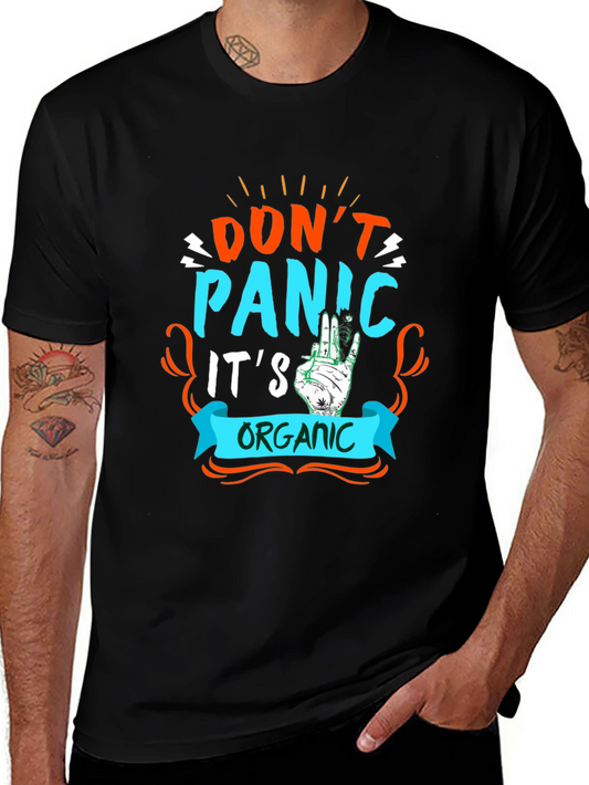 Dont Panic Its Organic Black T-Shirt