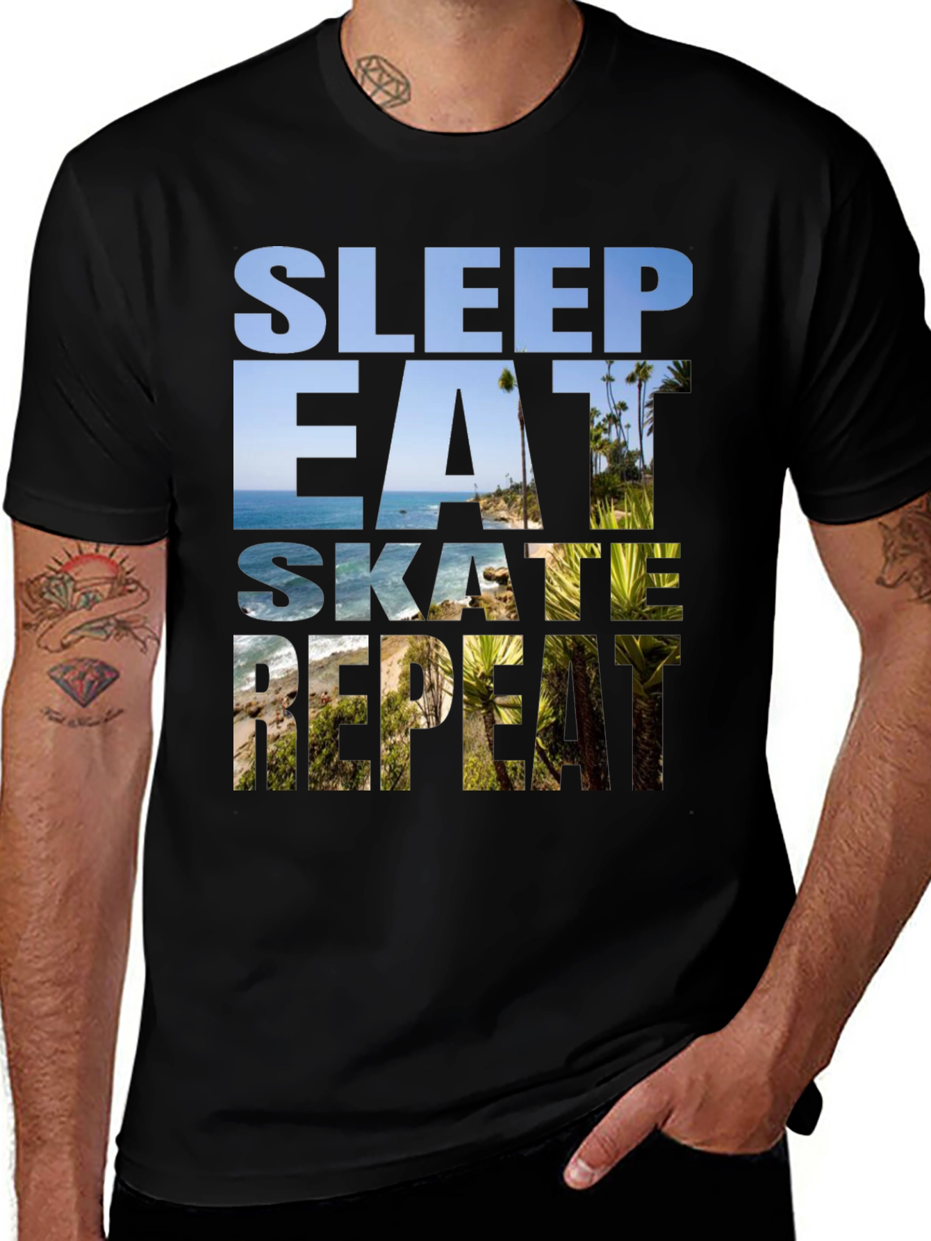 Sleep Eat Skate Repeat Graphic Tee