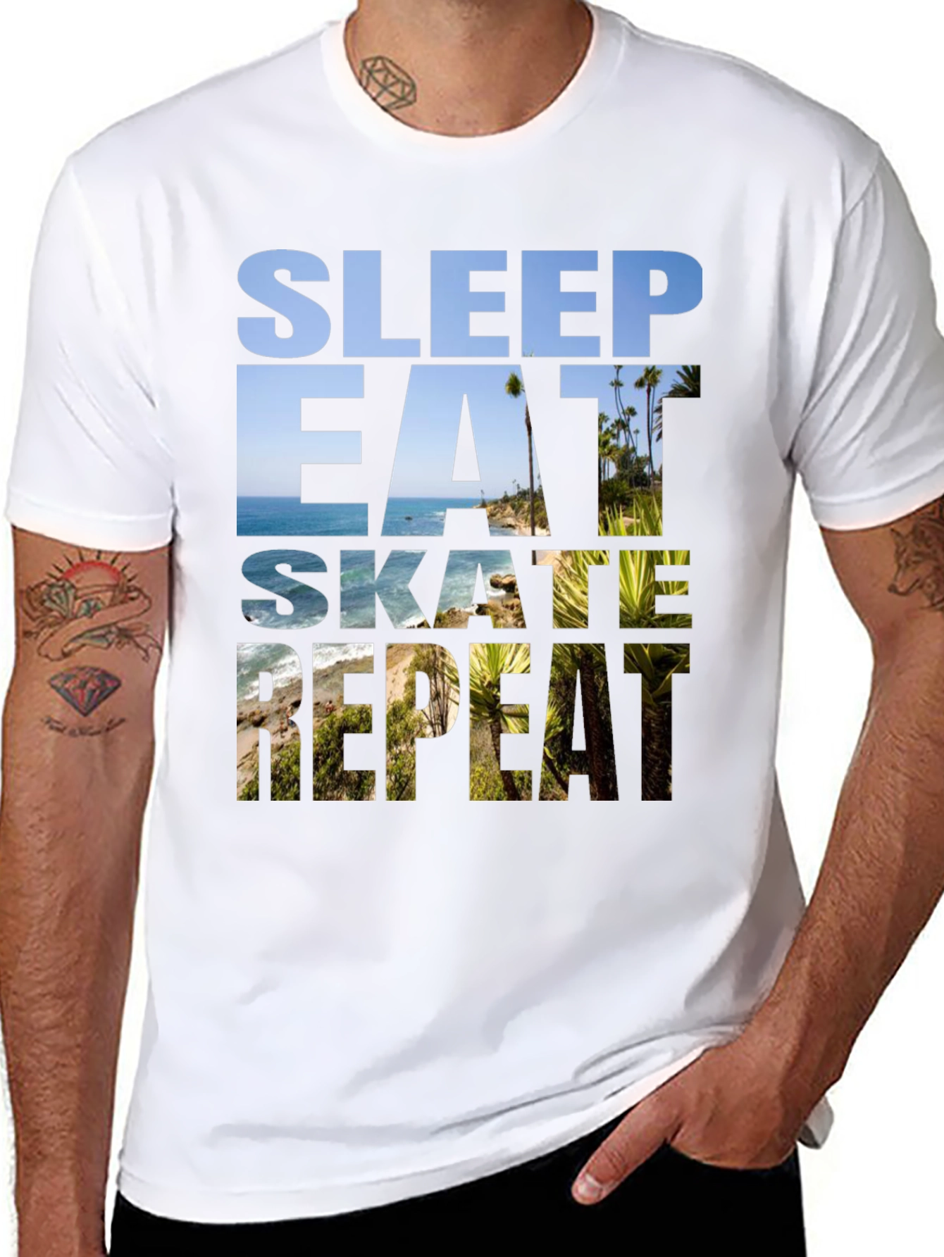 Sleep Eat Skate Repeat Graphic Tee