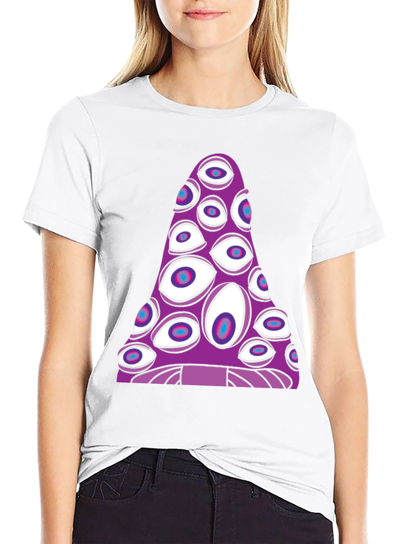 Eye-Catching Trippy Mushroom Graphic Tee