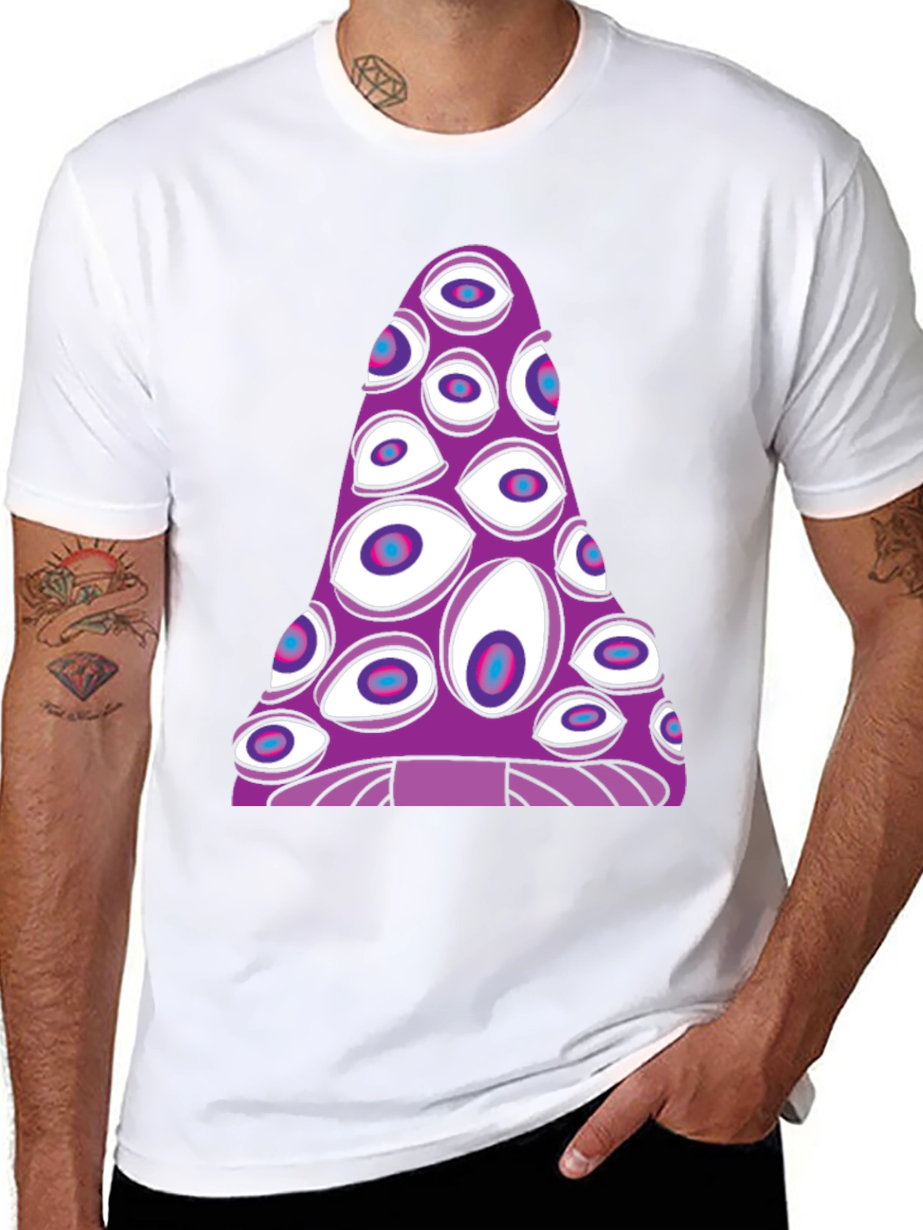 Eye-Catching Trippy Mushroom Graphic Tee