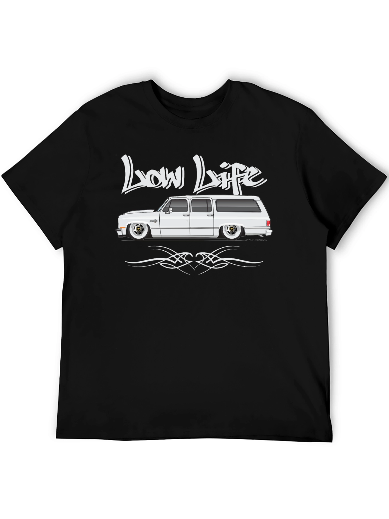 Low Life Car Graphic Black T-Shirt