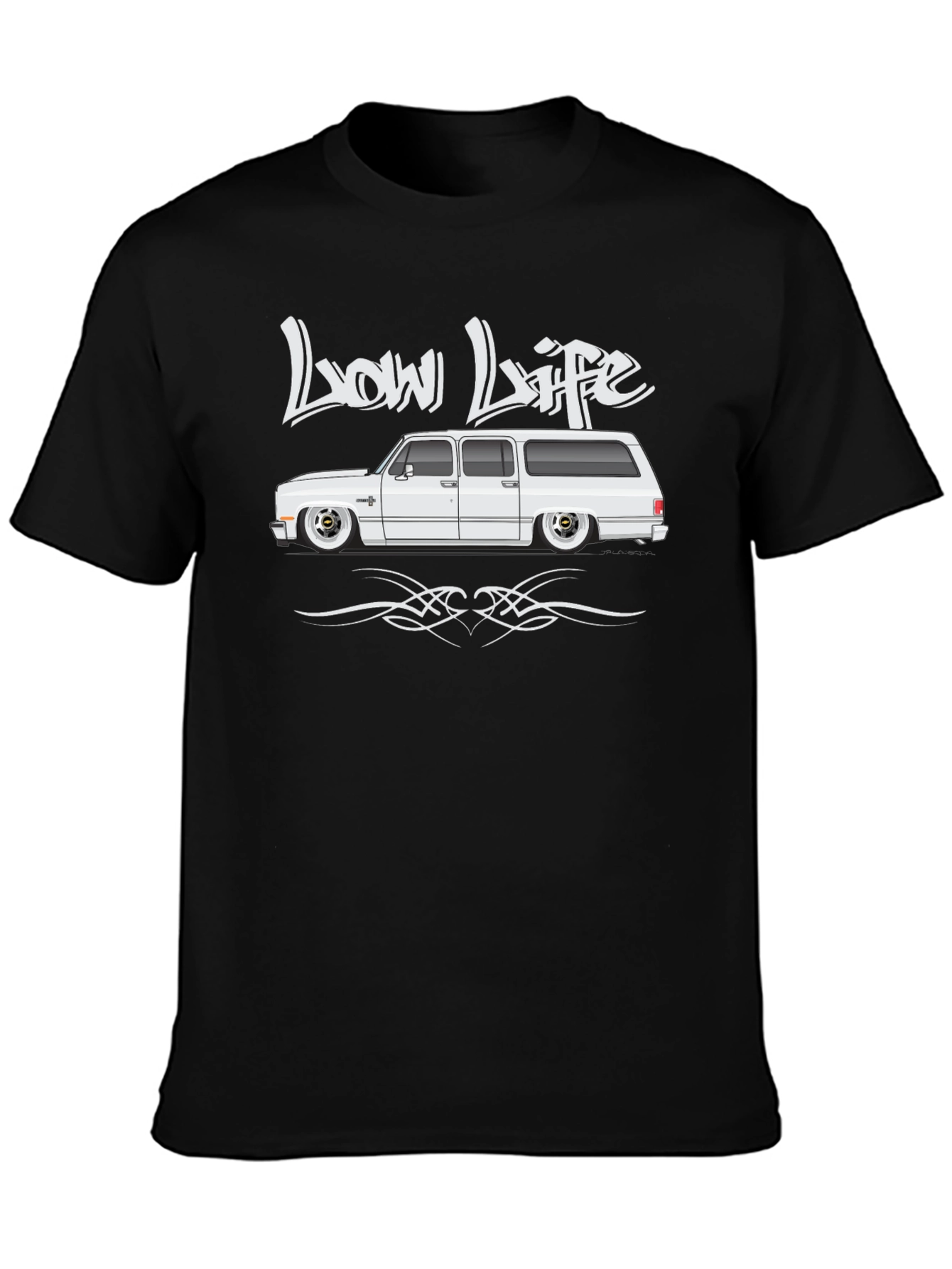 Low Life Car Graphic Black T-Shirt