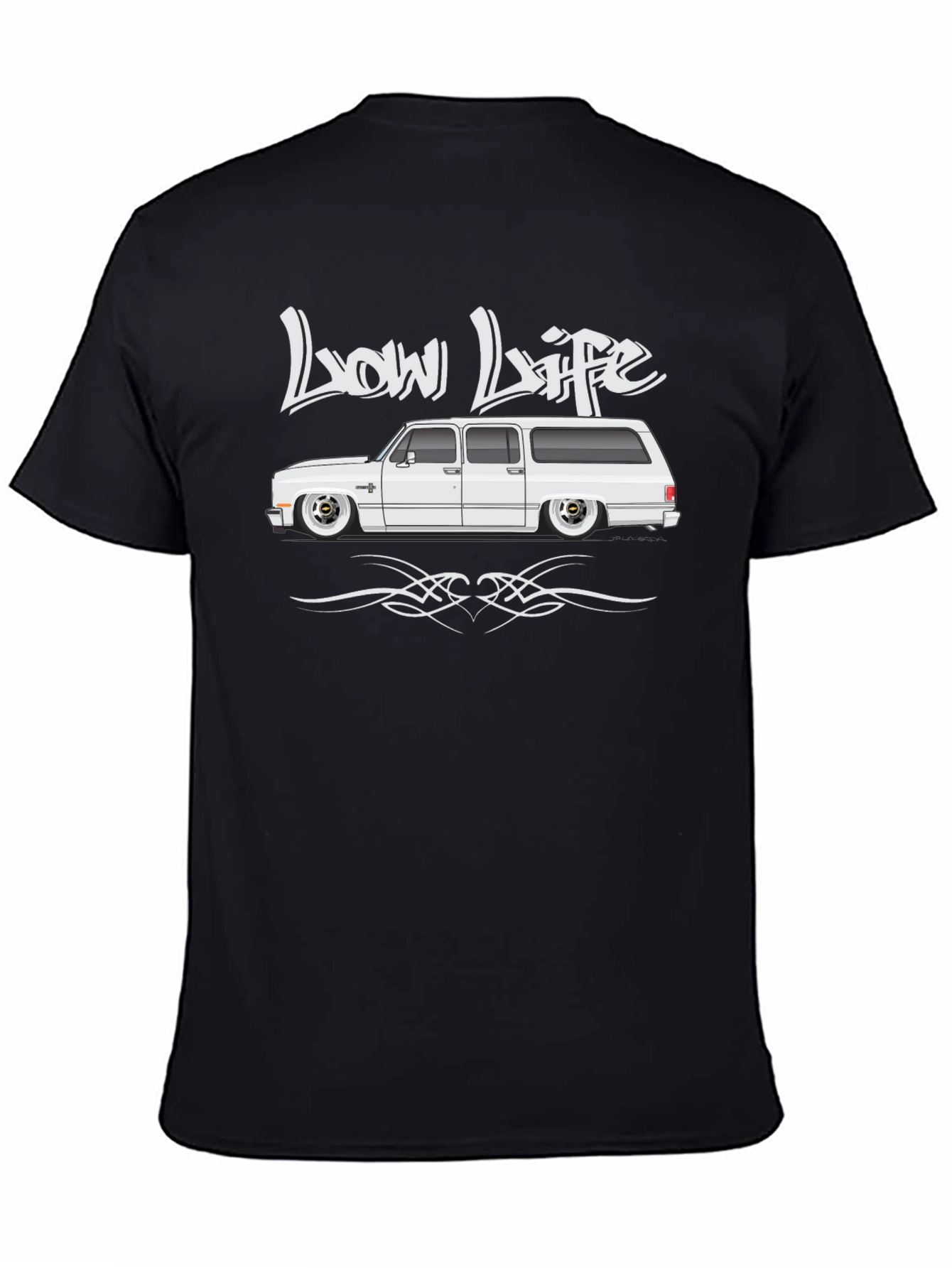 Low Life Car Graphic Black T-Shirt