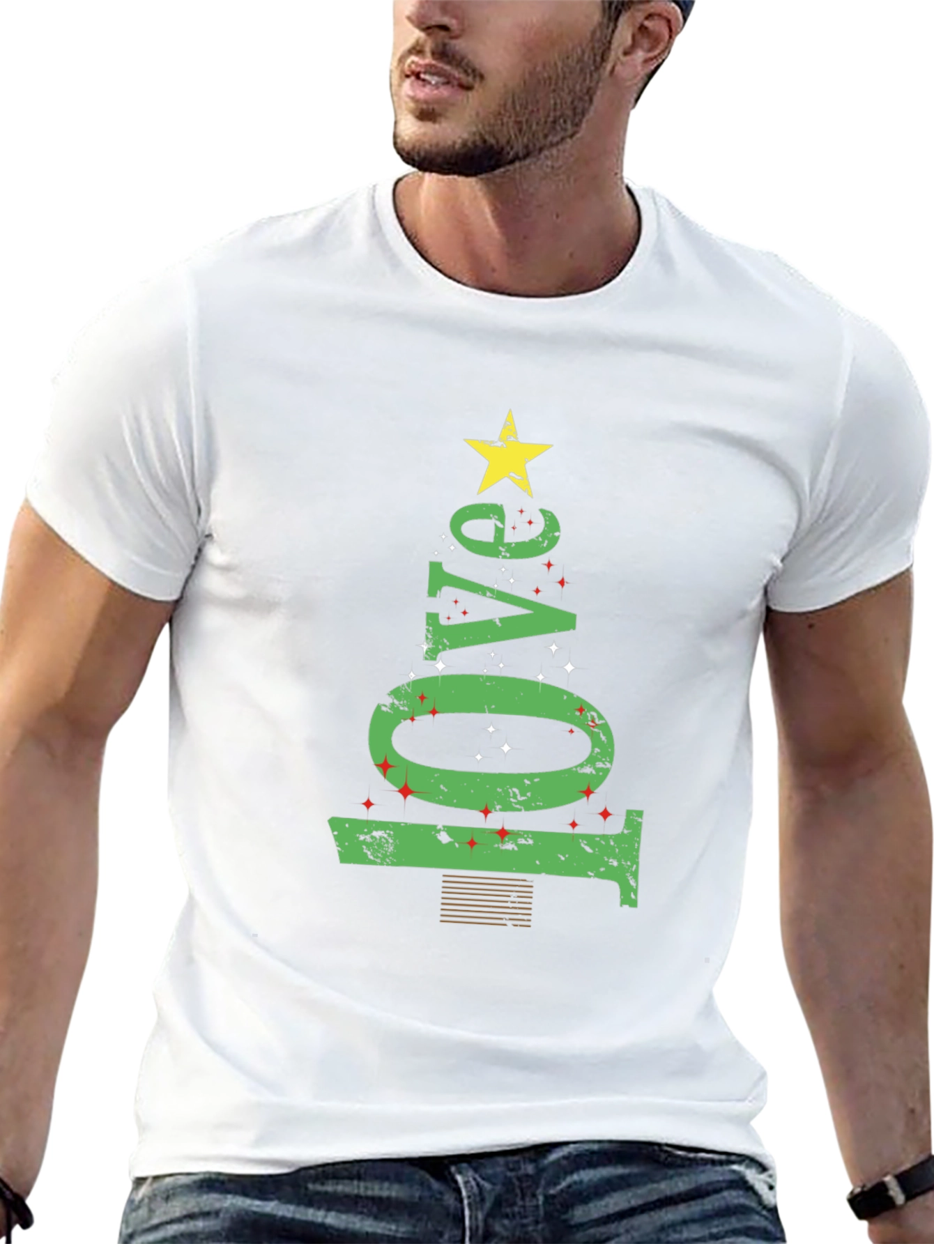 Love Christmas Tree Graphic Tee - Holiday Spirit