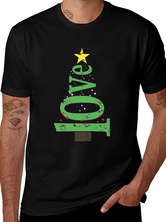 Love Christmas Tree Graphic Tee - Holiday Spirit