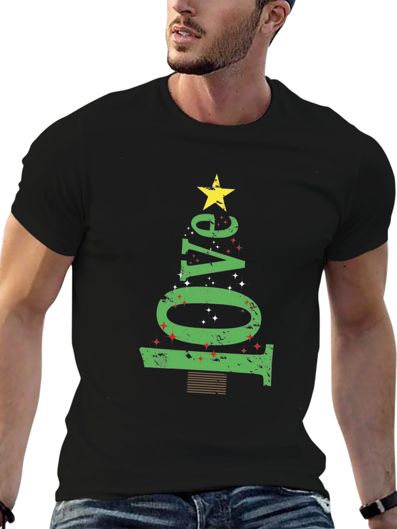 Love Christmas Tree Graphic Tee - Holiday Spirit
