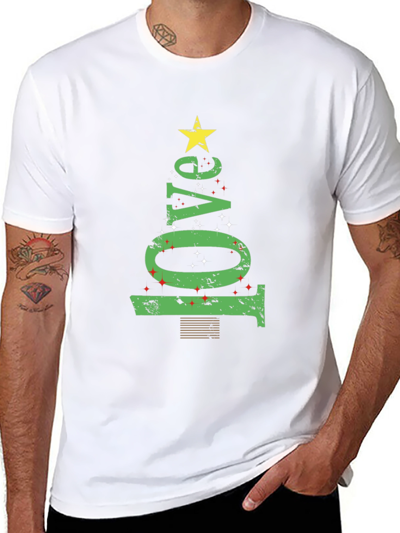 Love Christmas Tree Graphic Tee - Holiday Spirit