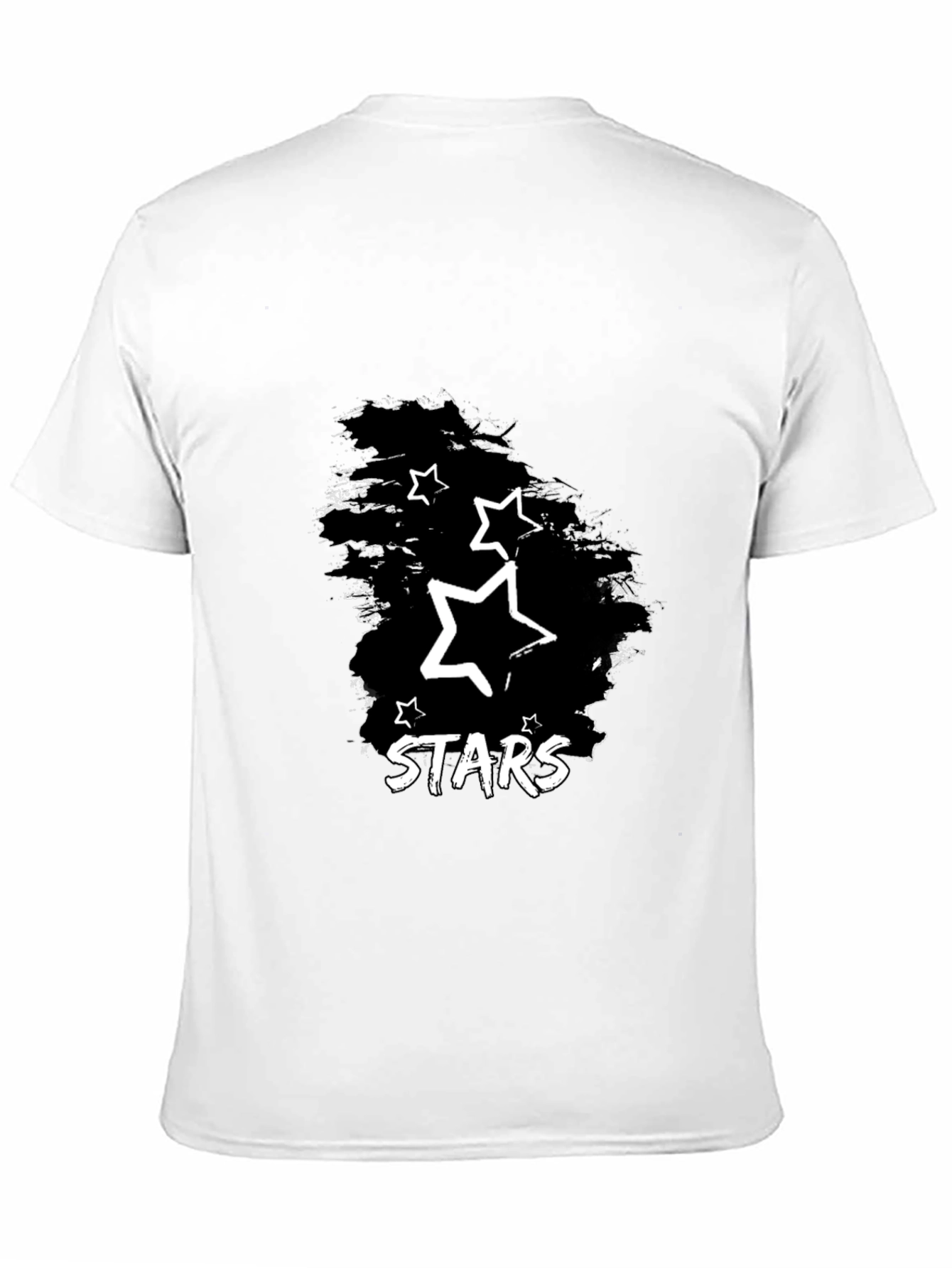 Stars Graphic Print Black T-Shirt