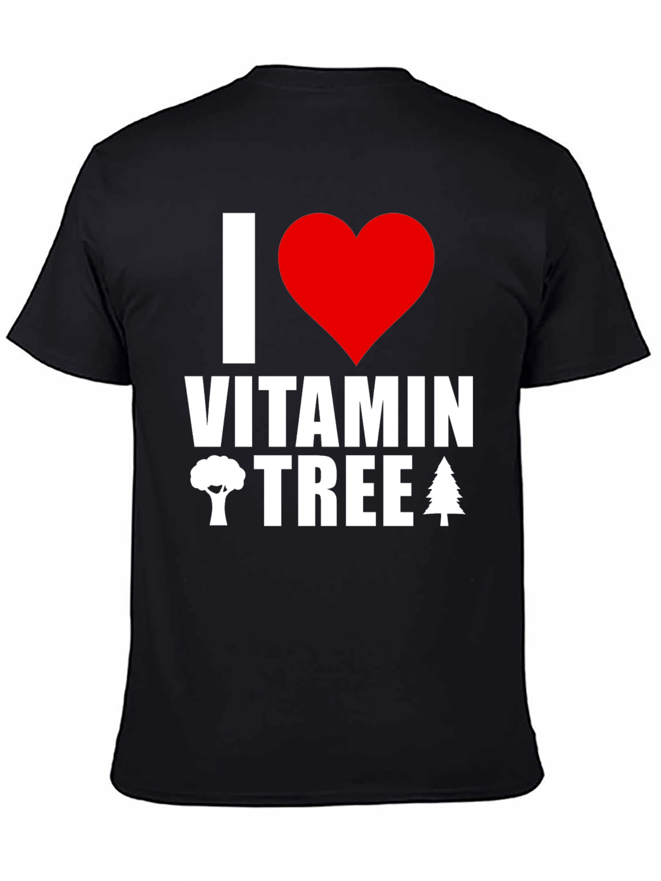 I Heart Vitamin Tree Graphic Tee - Black T-Shirt