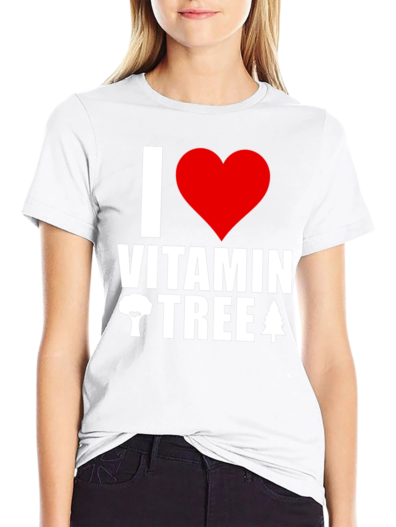 I Heart Vitamin Tree Graphic Tee - Black T-Shirt