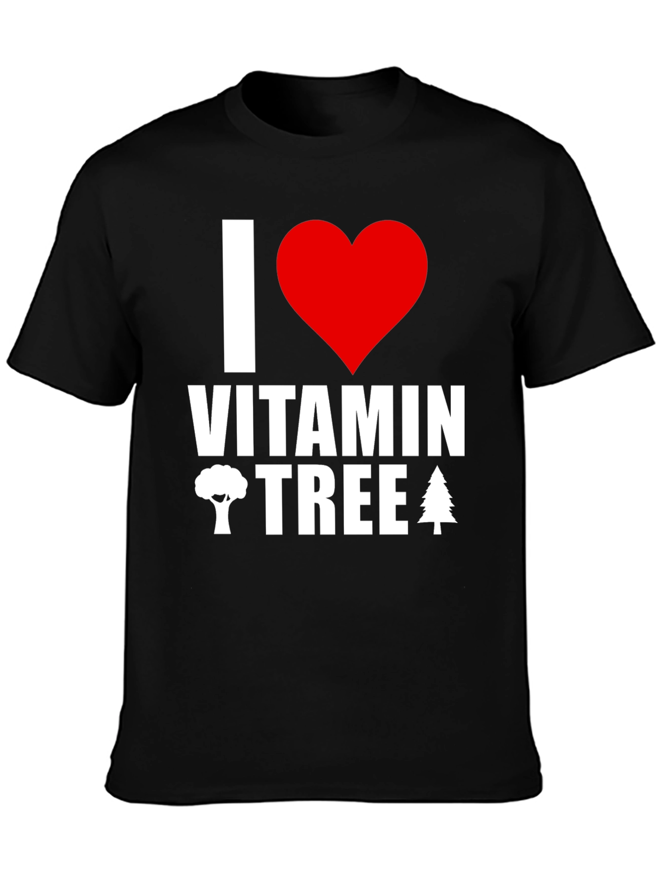 I Heart Vitamin Tree Graphic Tee - Black T-Shirt