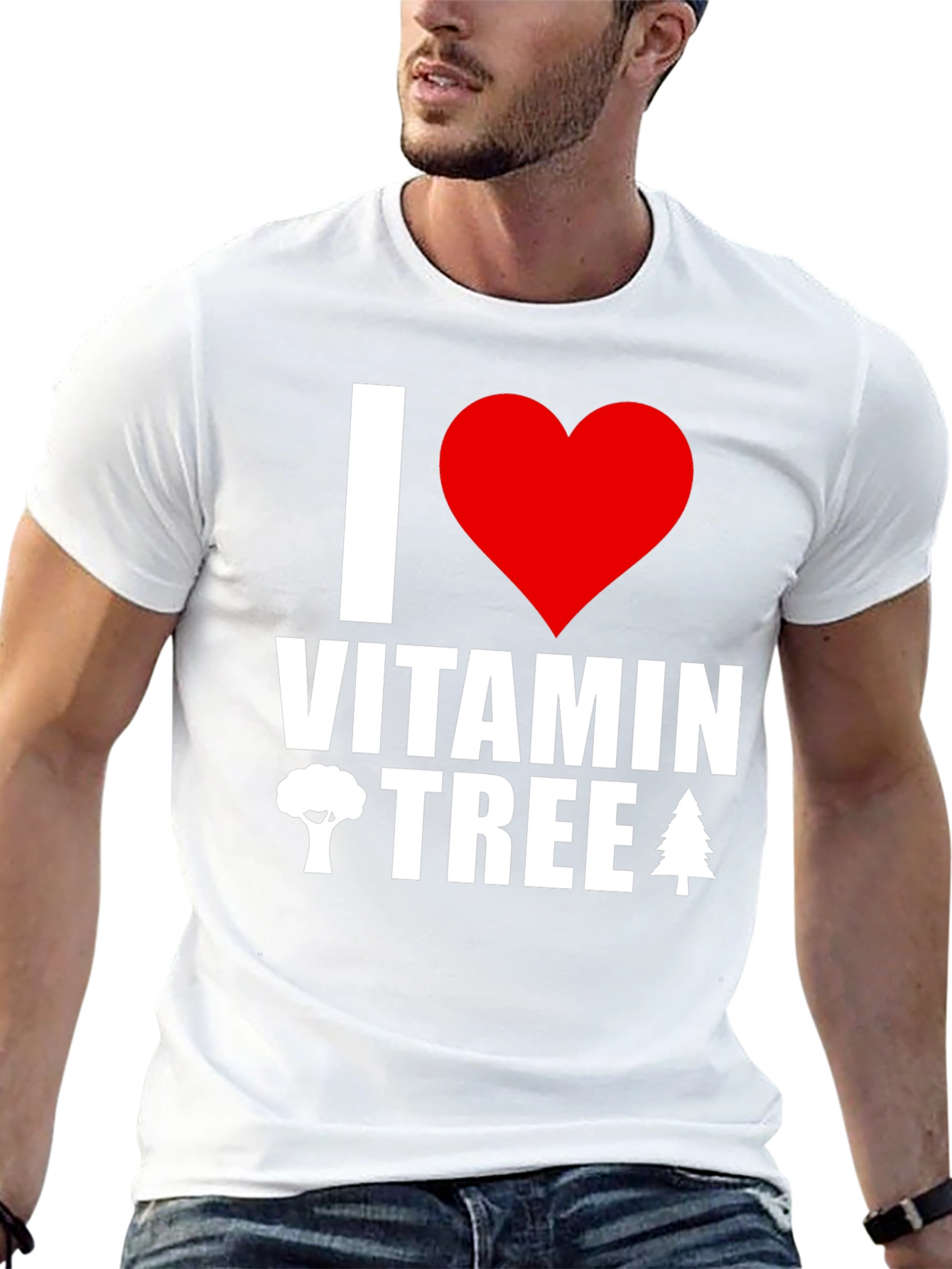 I Heart Vitamin Tree Graphic Tee - Black T-Shirt