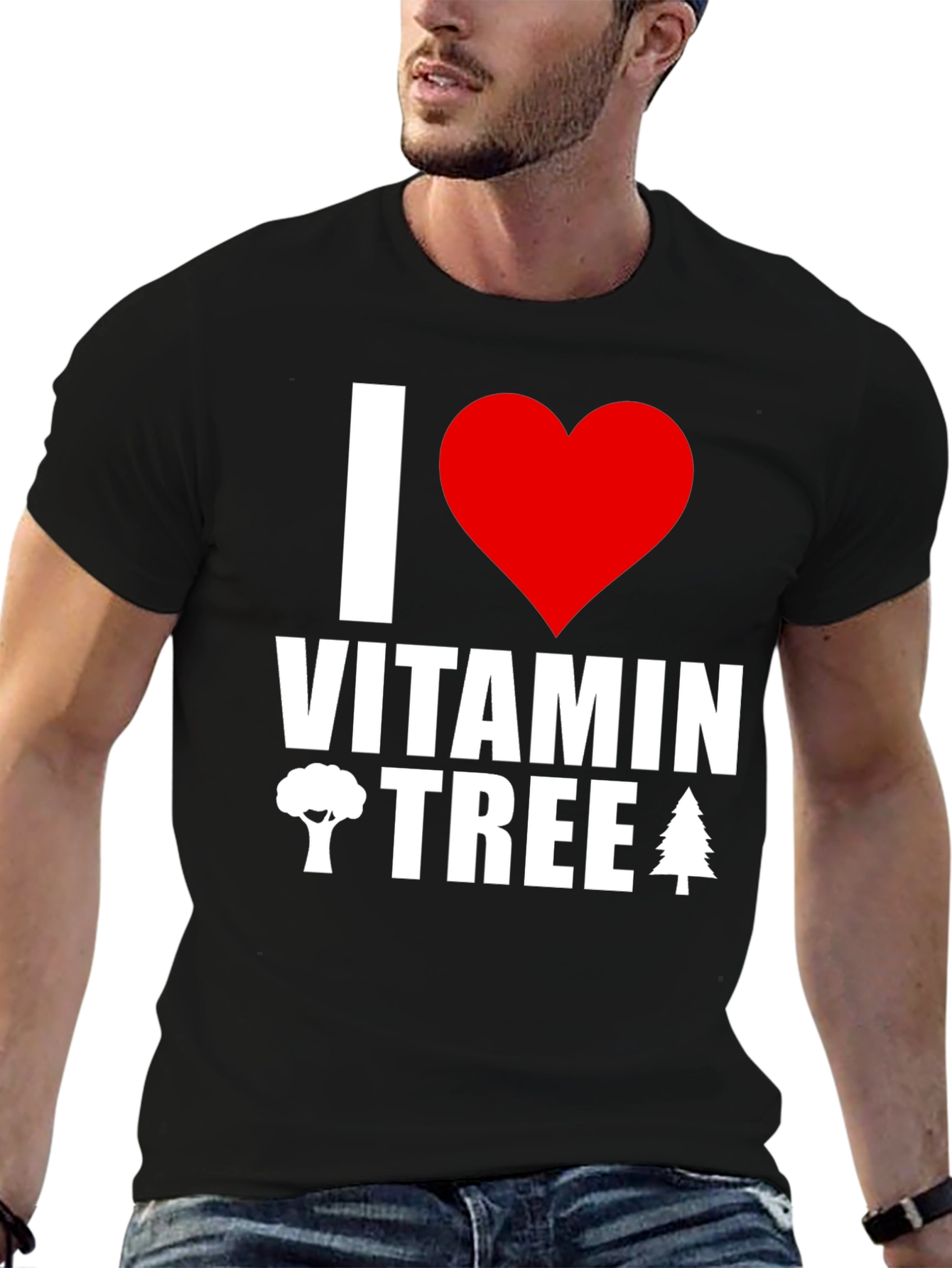 I Heart Vitamin Tree Graphic Tee - Black T-Shirt