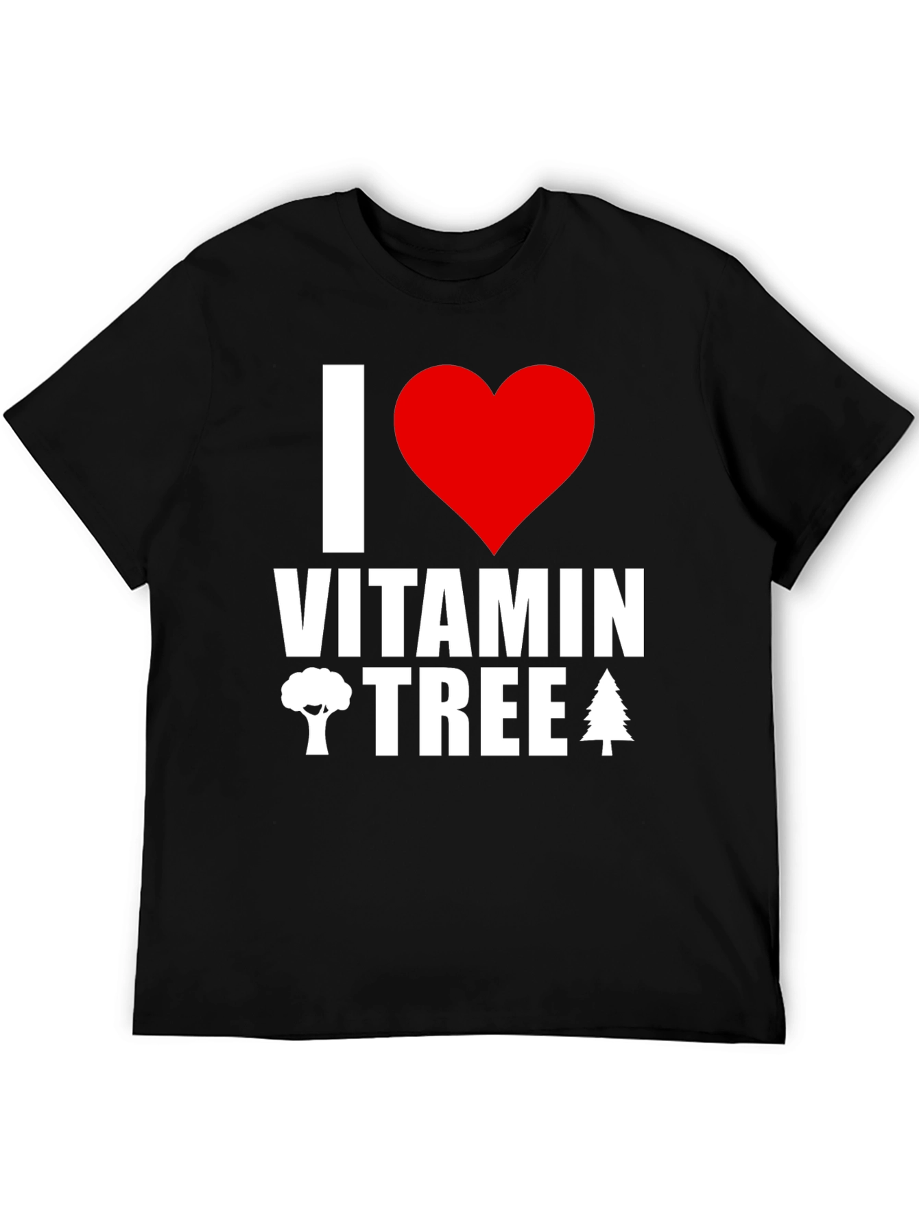 I Heart Vitamin Tree Graphic Tee - Black T-Shirt