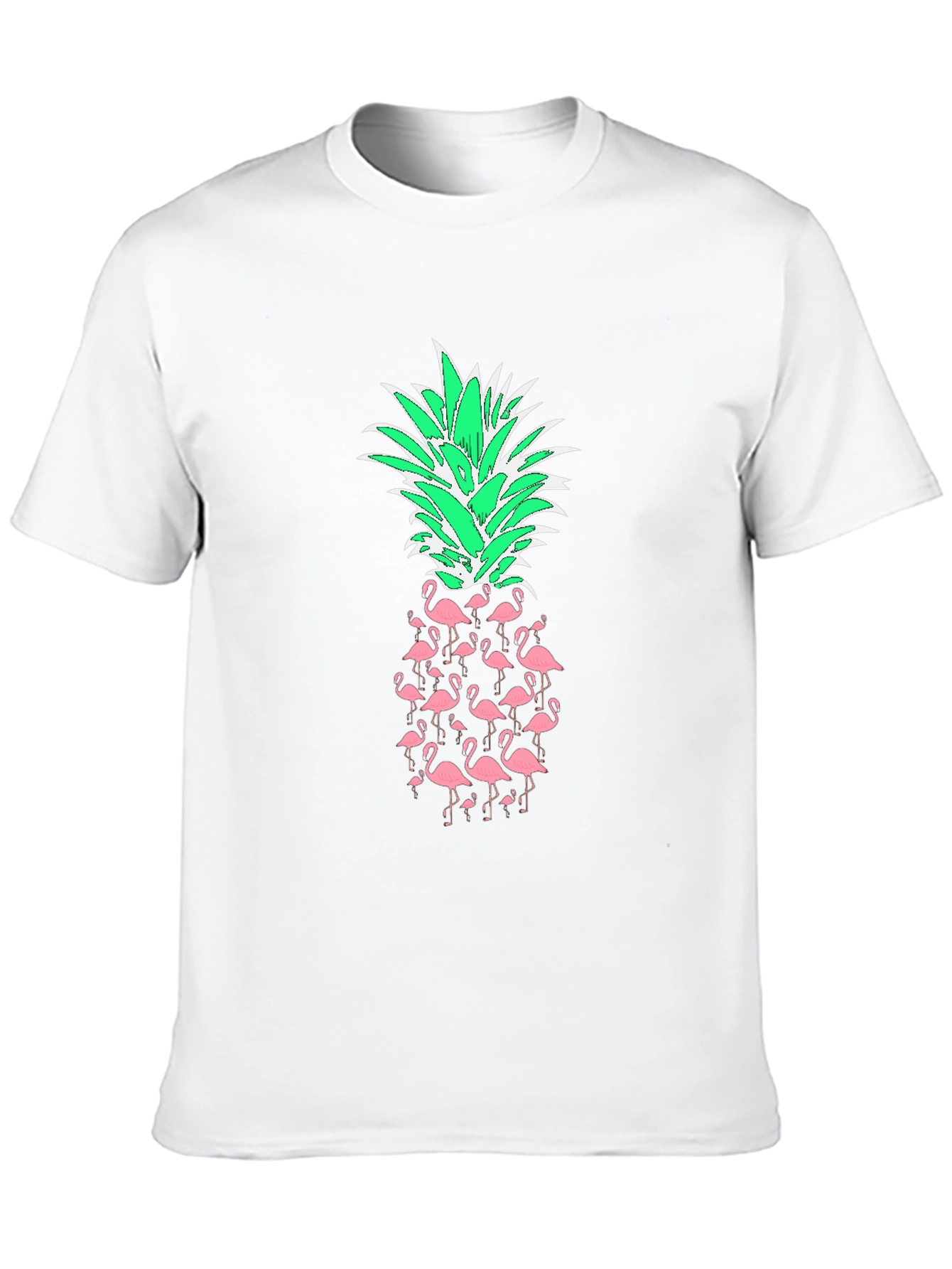 Flamingo Pineapple Graphic Tee - Tropical Style