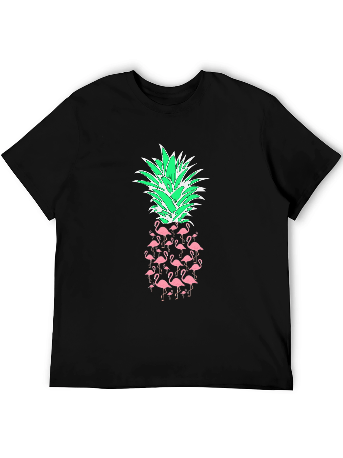 Flamingo Pineapple Graphic Tee - Tropical Style