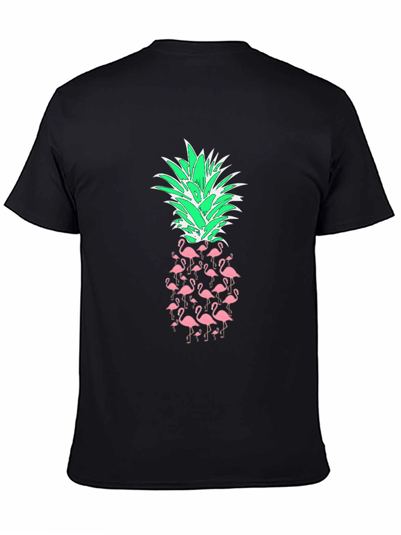 Flamingo Pineapple Graphic Tee - Tropical Style