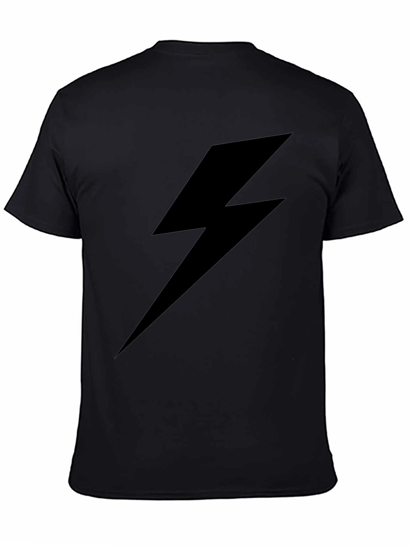 Black Lightning Bolt Graphic Tee - Casual Style