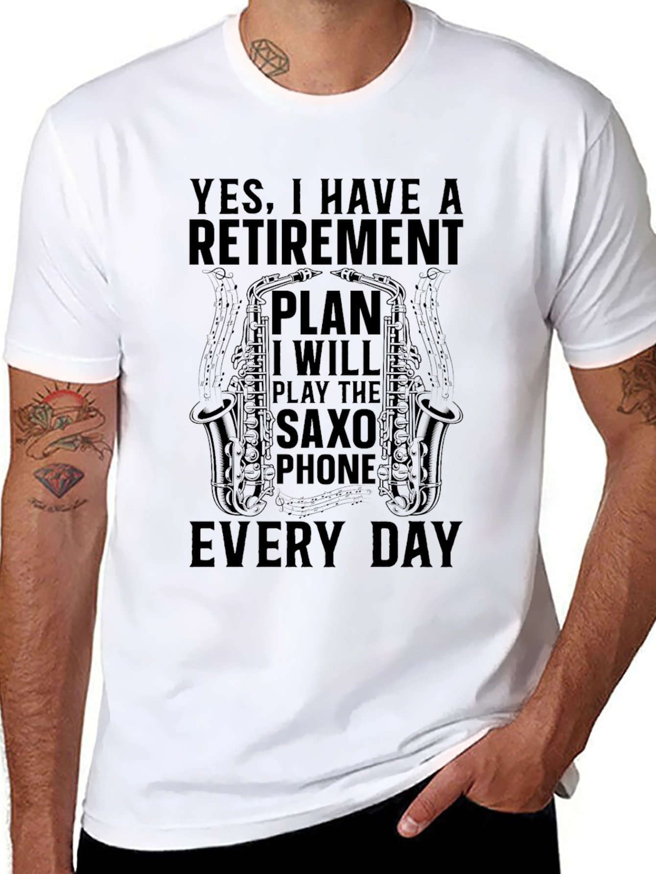 Retirement Plan Saxophone Player T-Shirt