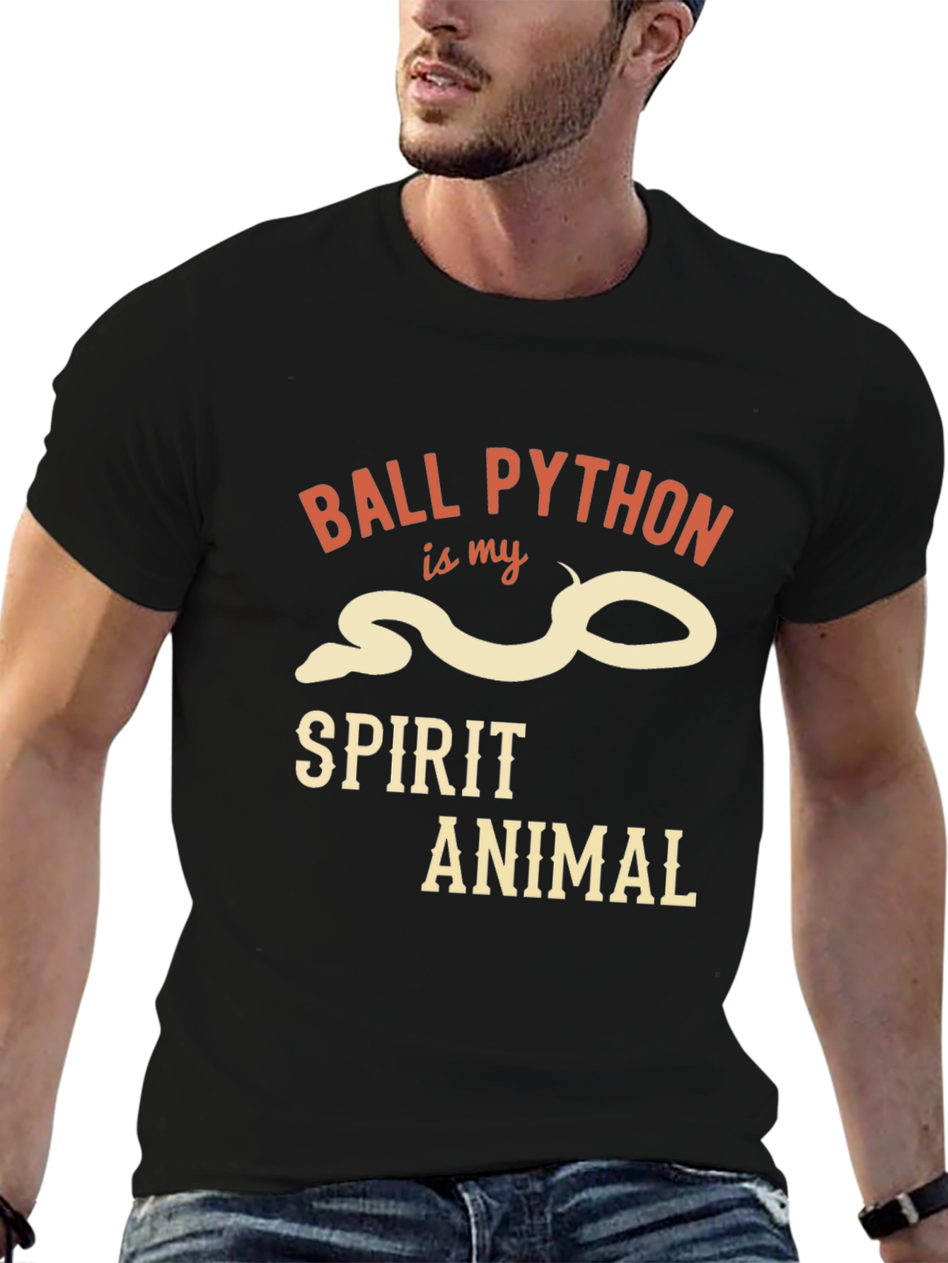 Ball Python Spirit Animal Graphic T-Shirt