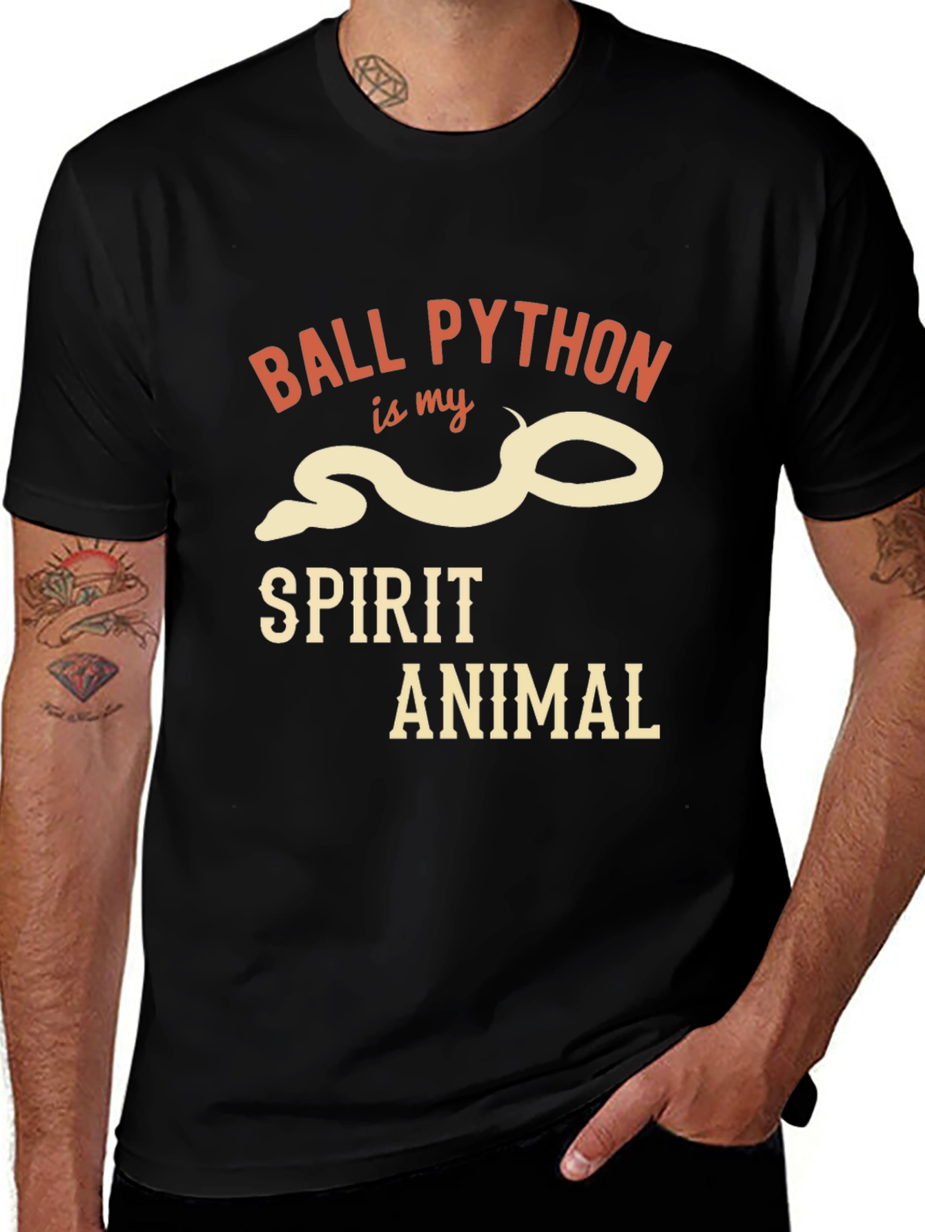 Ball Python Spirit Animal Graphic T-Shirt