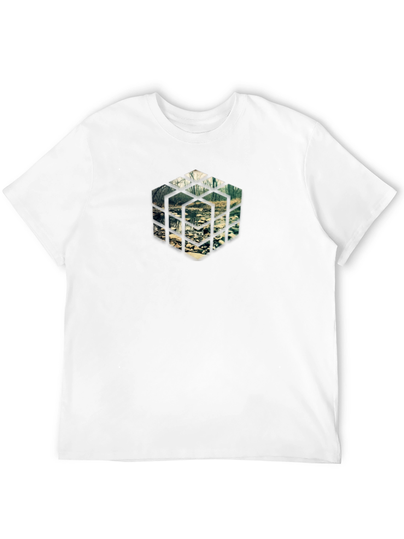 Geometric Nature Scene Tee