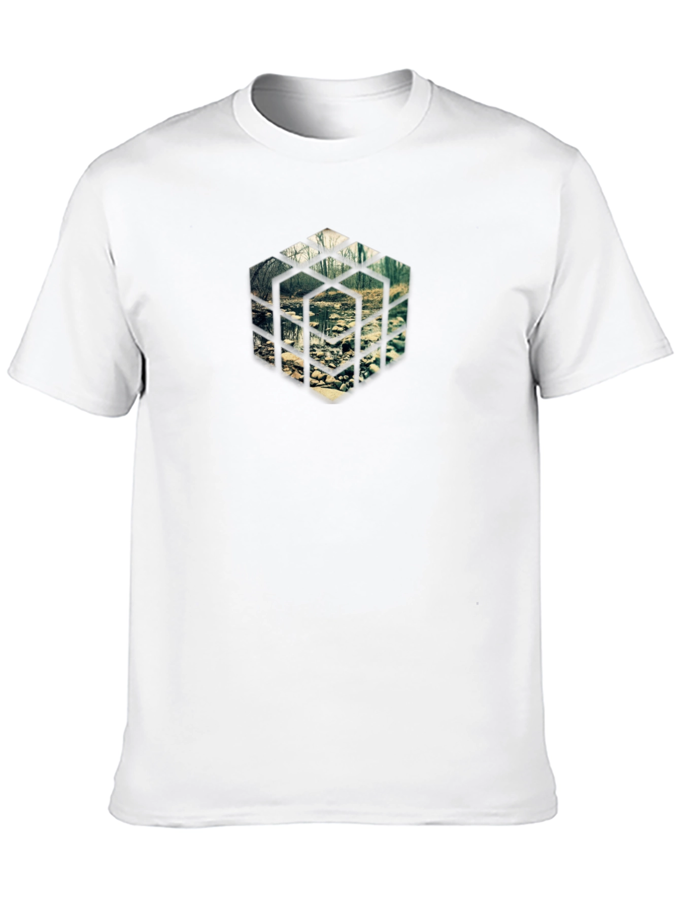 Geometric Nature Scene Tee