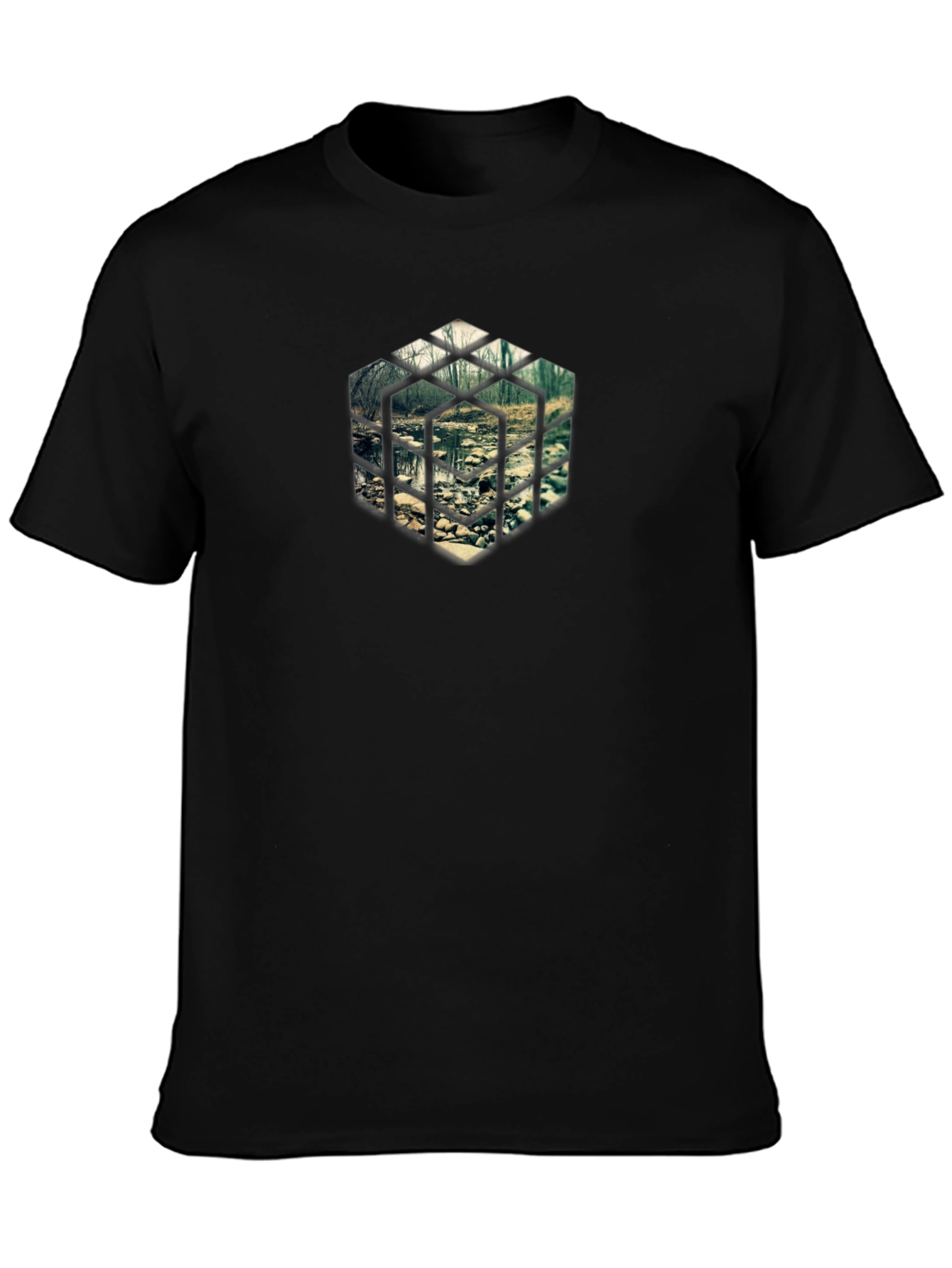 Geometric Nature Scene Tee