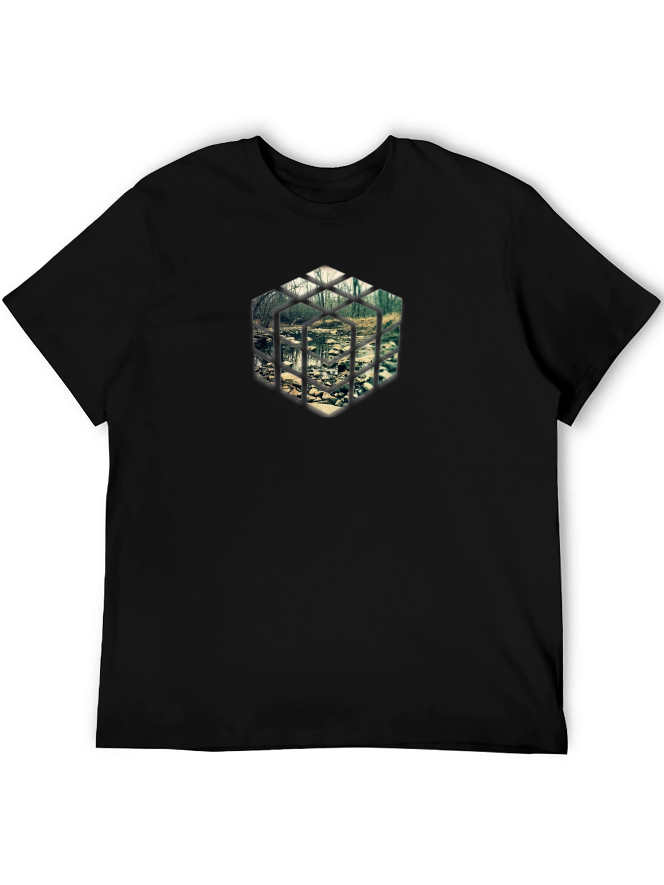 Geometric Nature Scene Tee